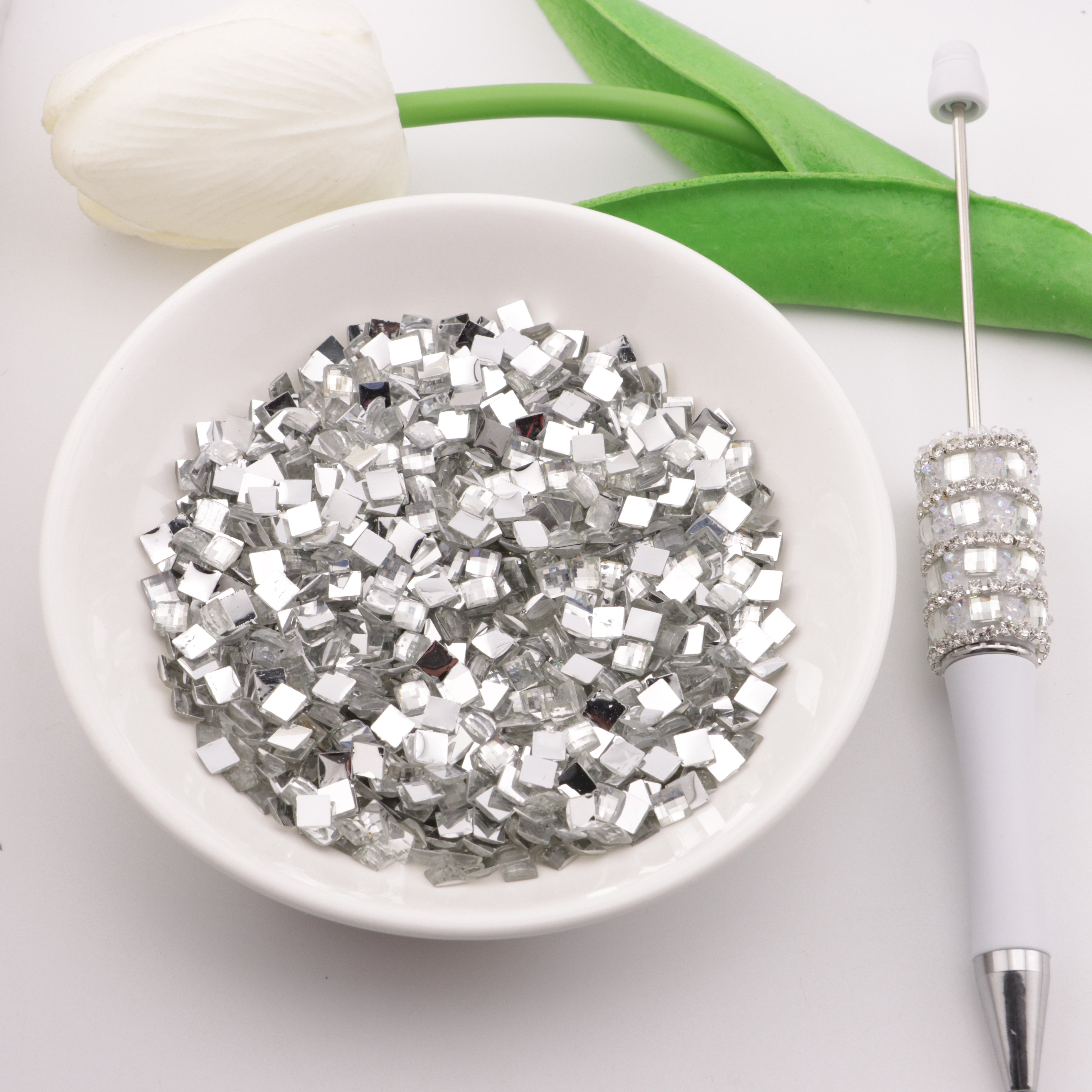 FS0975- 4*4Mm Mini Square Diamond Stickers