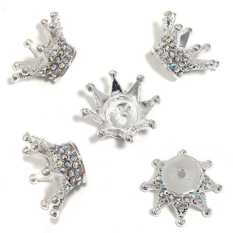 25MM Mixed Color Stereoscopic Diamond Crown Alloy Spacer