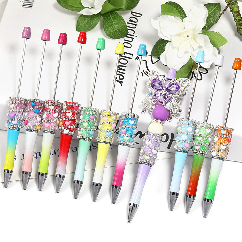 Mixed Color Love Chain Star Sugar Sparkling Beadable Pens