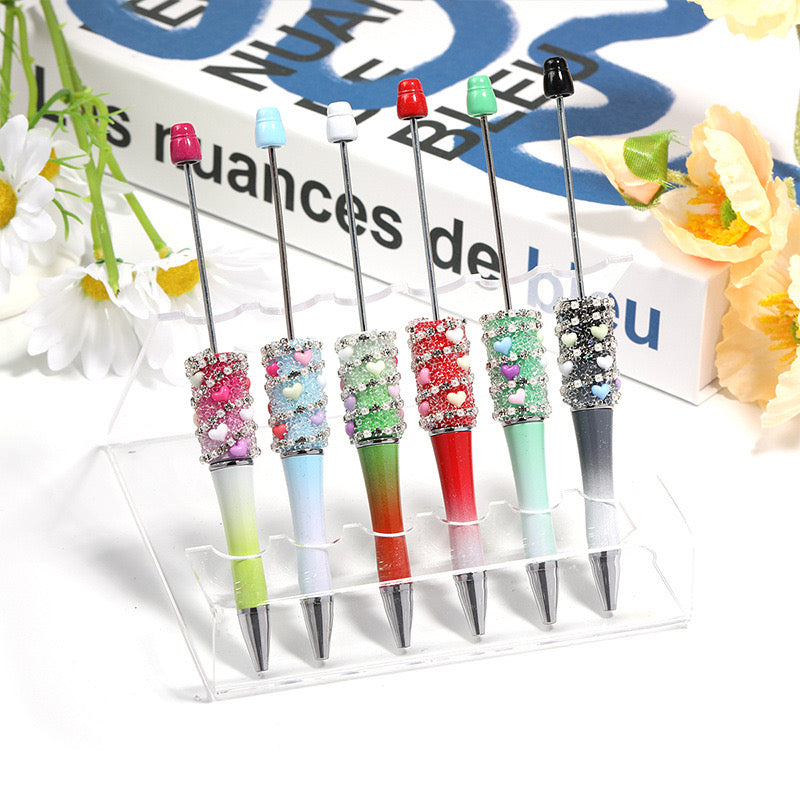 Mixed Color Love Chain Star Sugar Sparkling Beadable Pens