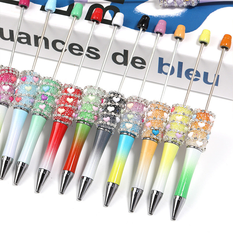 Mixed Color Love Chain Star Sugar Sparkling Beadable Pens