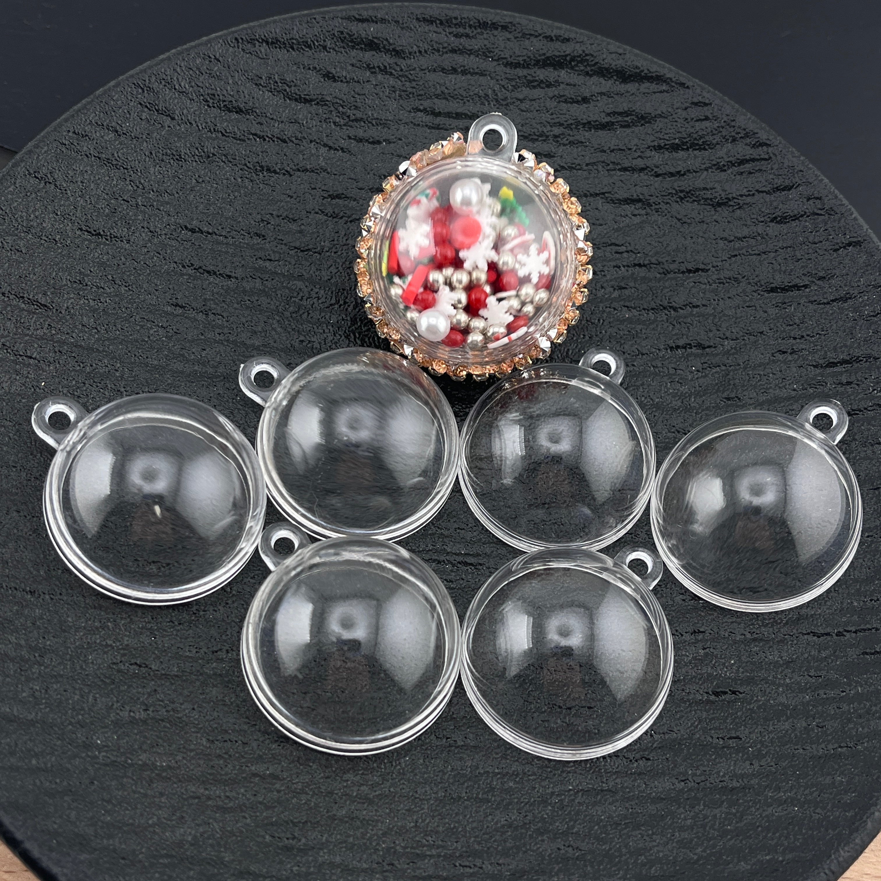 FS2796- 10 Sets=20PCS  30mm Round Shakes Dangle Charms