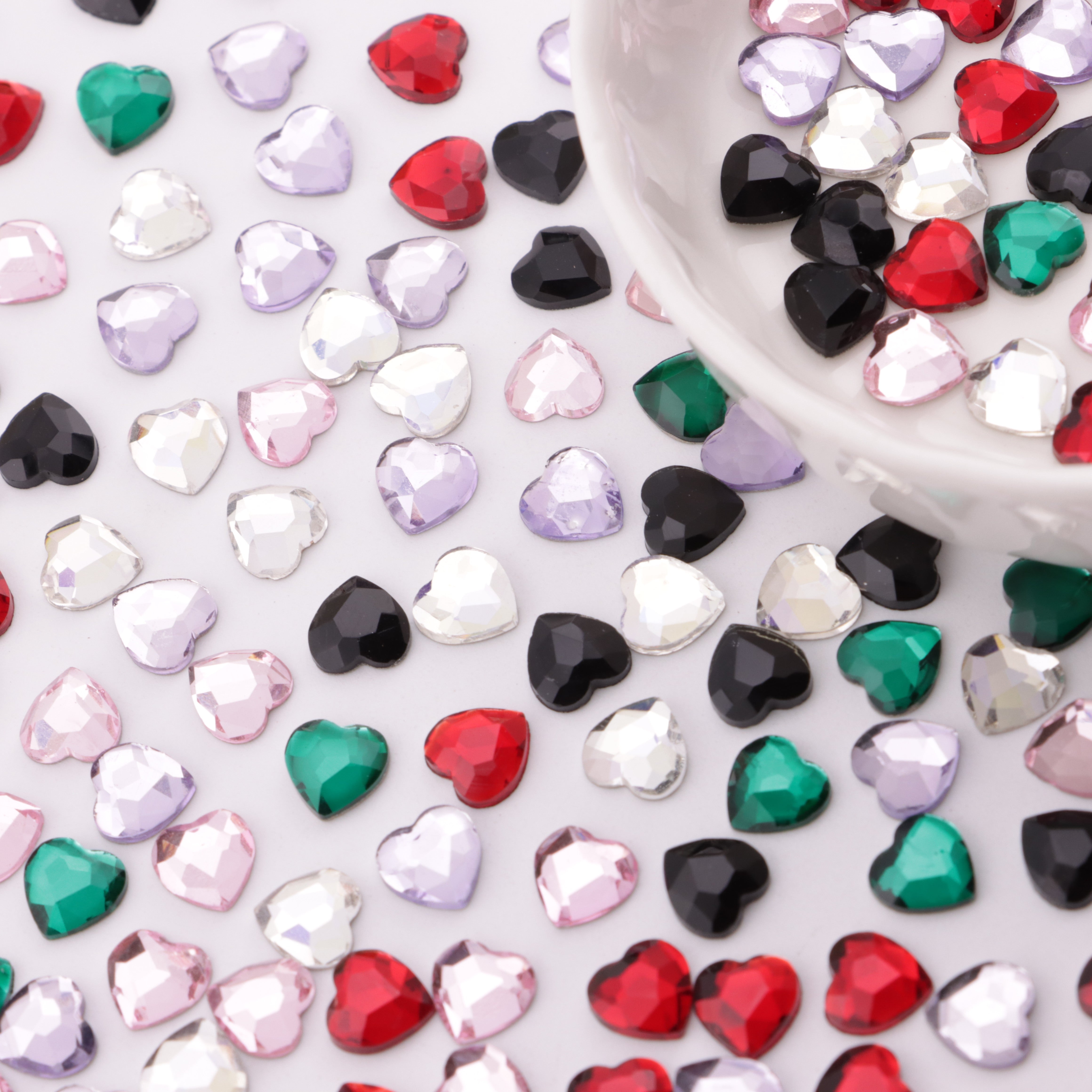 FS5407- 6.5*6.5Mm Heart Crystal Diamonds Flat-Bottomed Heart-Shaped Diamonds