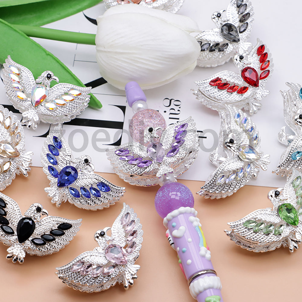 FS2879-Peace dove Birds Alloy Fancy Beads fit for pens
