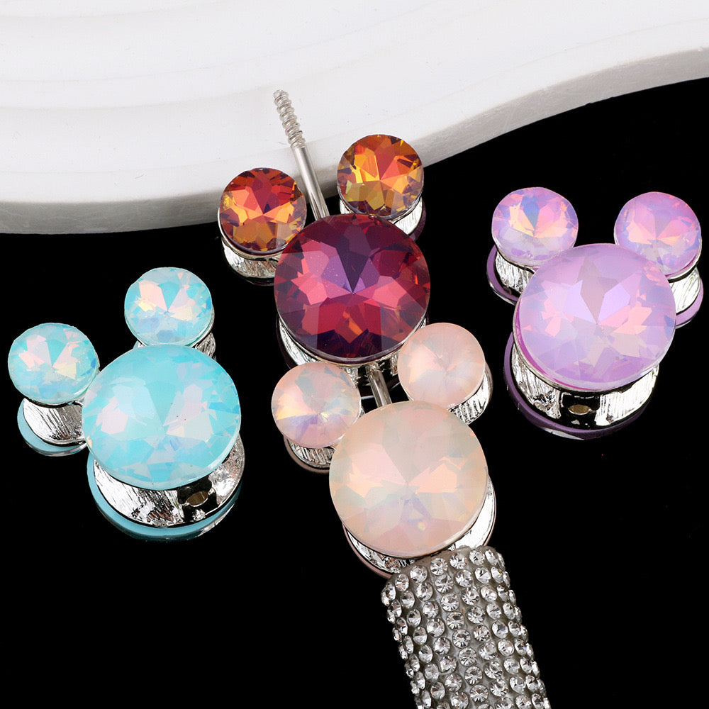 Mixed Color Mickey Head Alloy Beads Fit For Beadable Pens