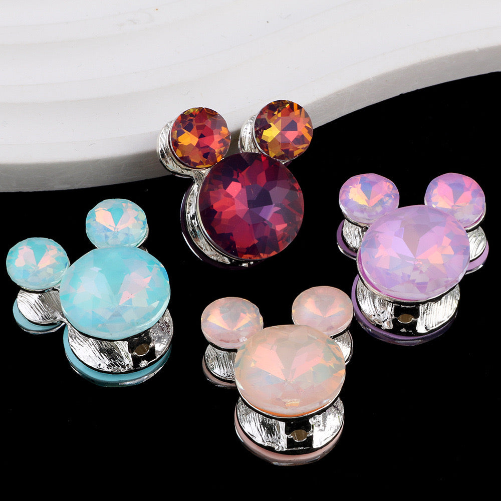 Mixed Color Mickey Head Alloy Beads Fit For Beadable Pens