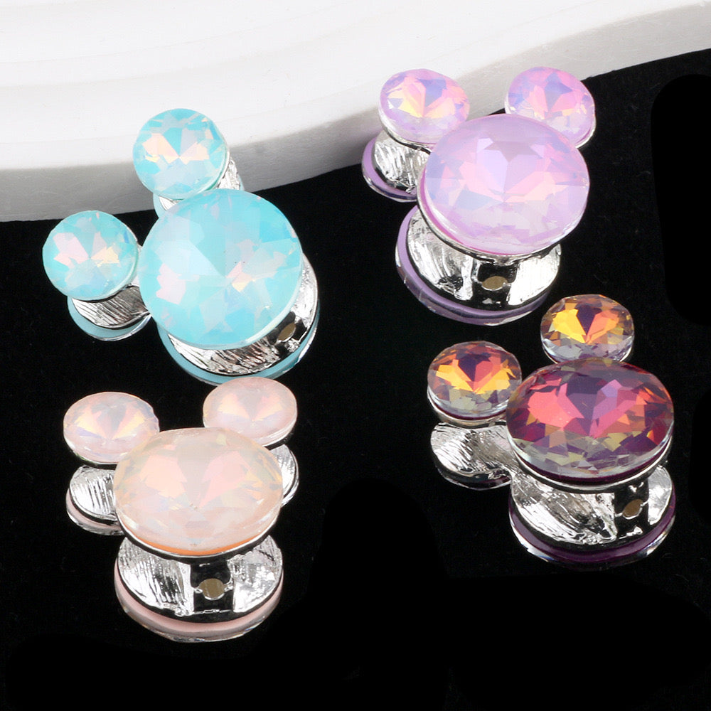 Mixed Color Mickey Head Alloy Beads Fit For Beadable Pens