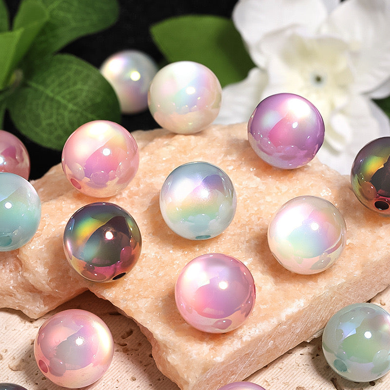 16MM Round Mixed Color UV Shiny Cat Eyes Resin Beads Fit For Beadable Pens