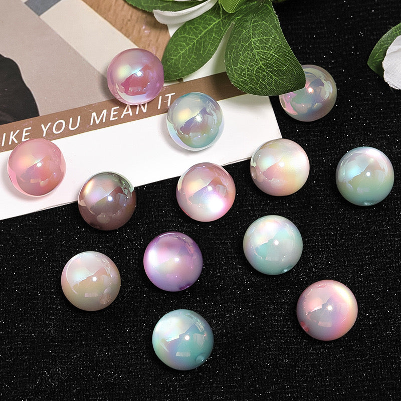 16MM Round Mixed Color UV Shiny Cat Eyes Resin Beads Fit For Beadable Pens