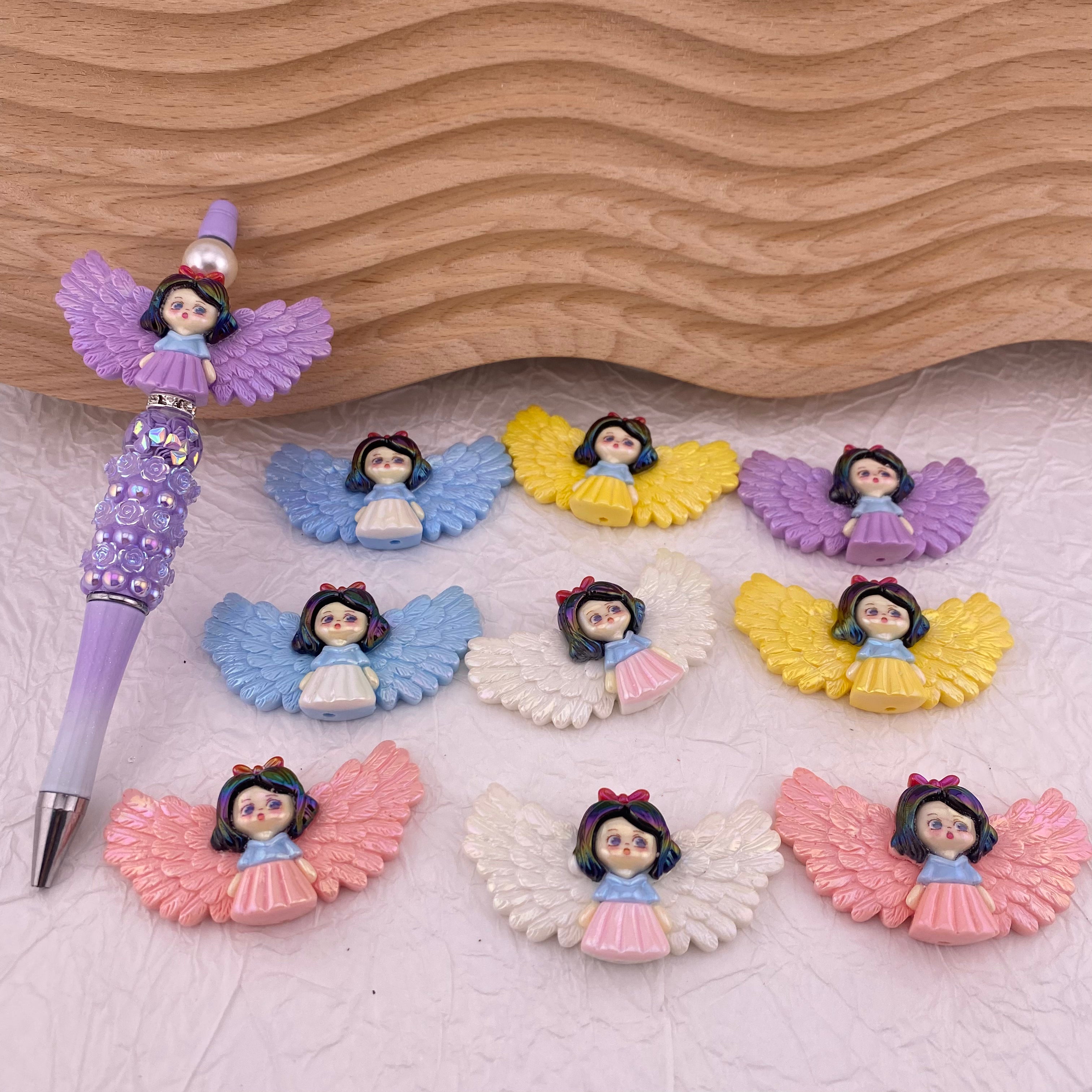 Mixed Color Cartoon Angel Princess Resin Beads Fit For Beadable Pens