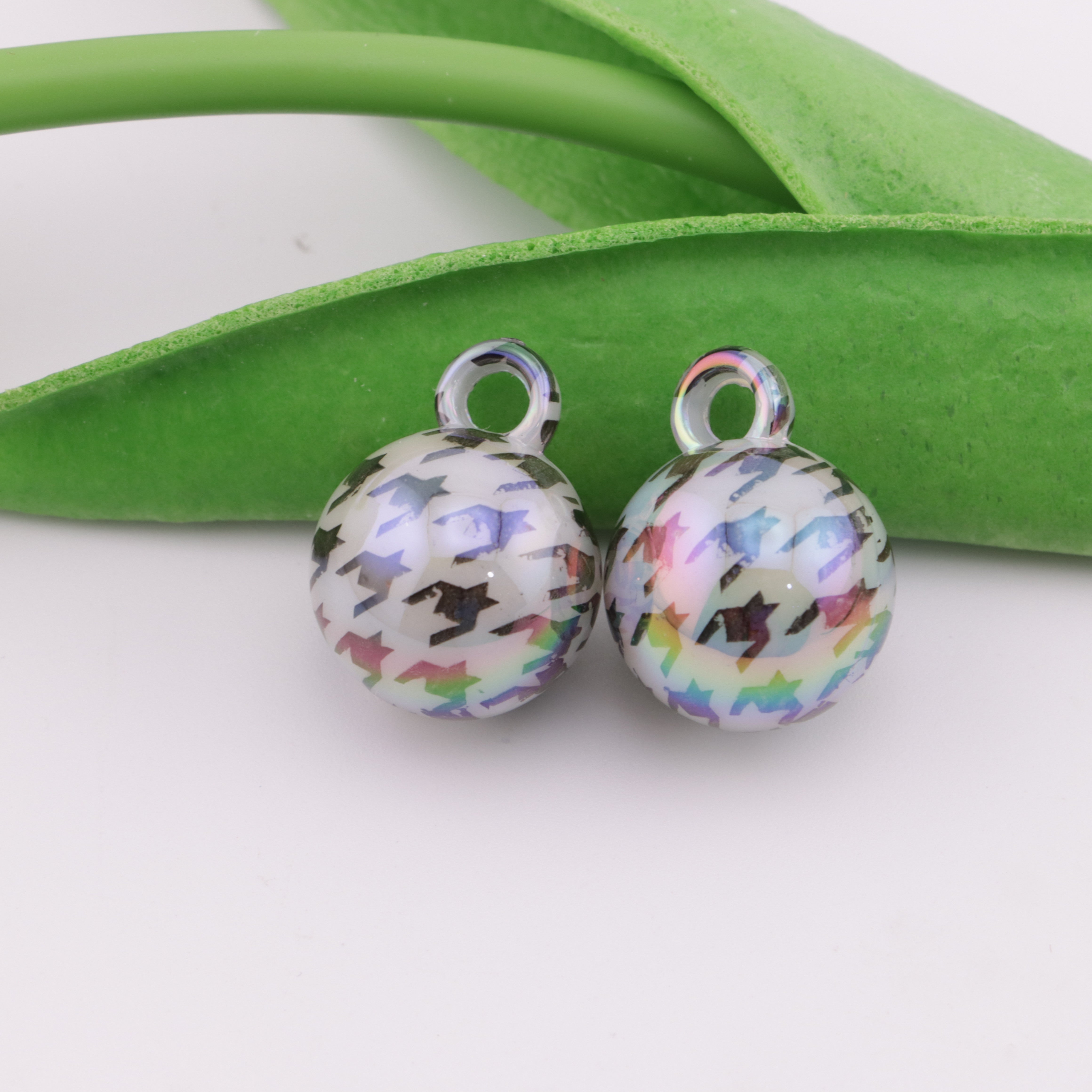 FS4274- 16mm Houndstooth Car Hanging Beads