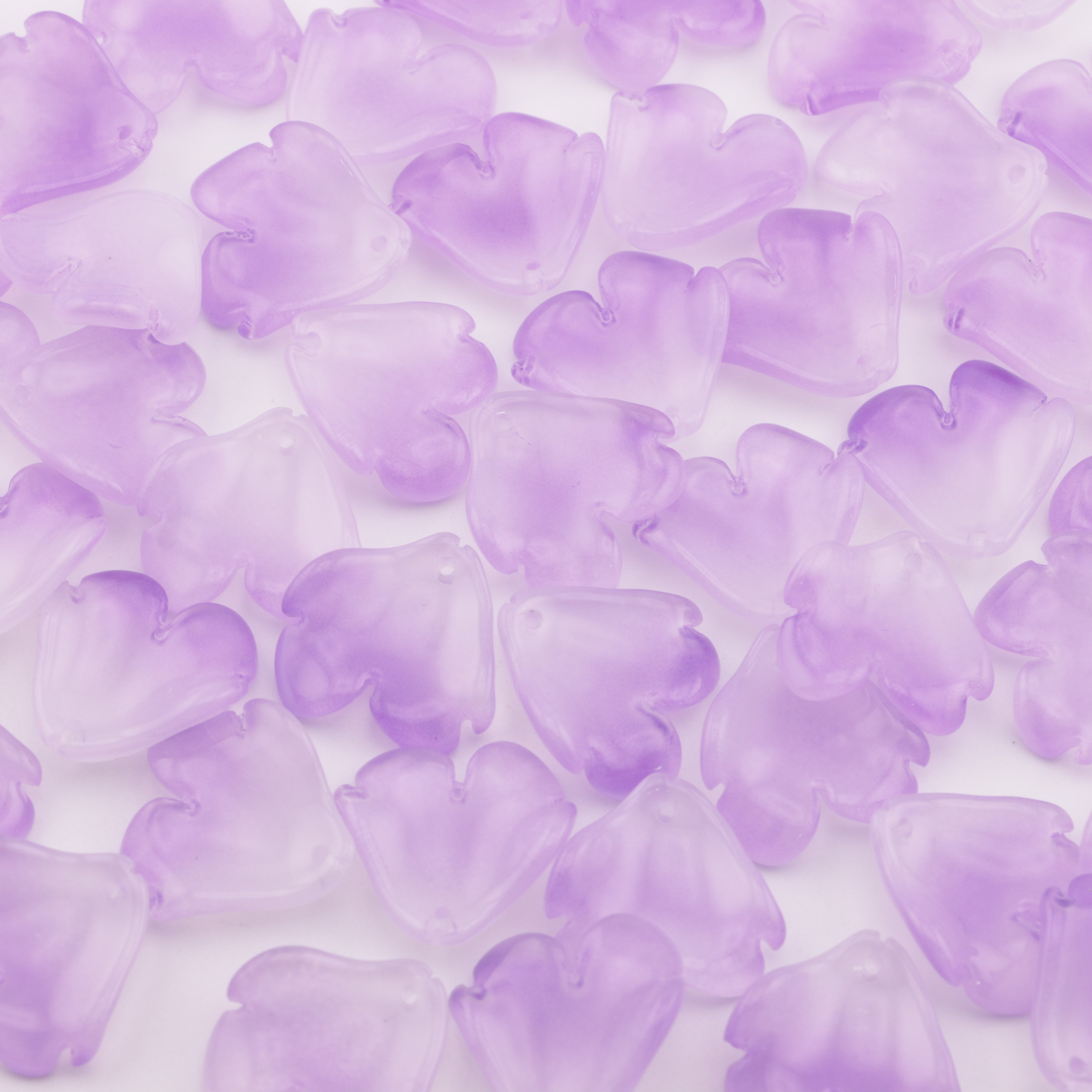 FS5748- 19*19mm Glass Petals With Hole, Holed Glass Petals