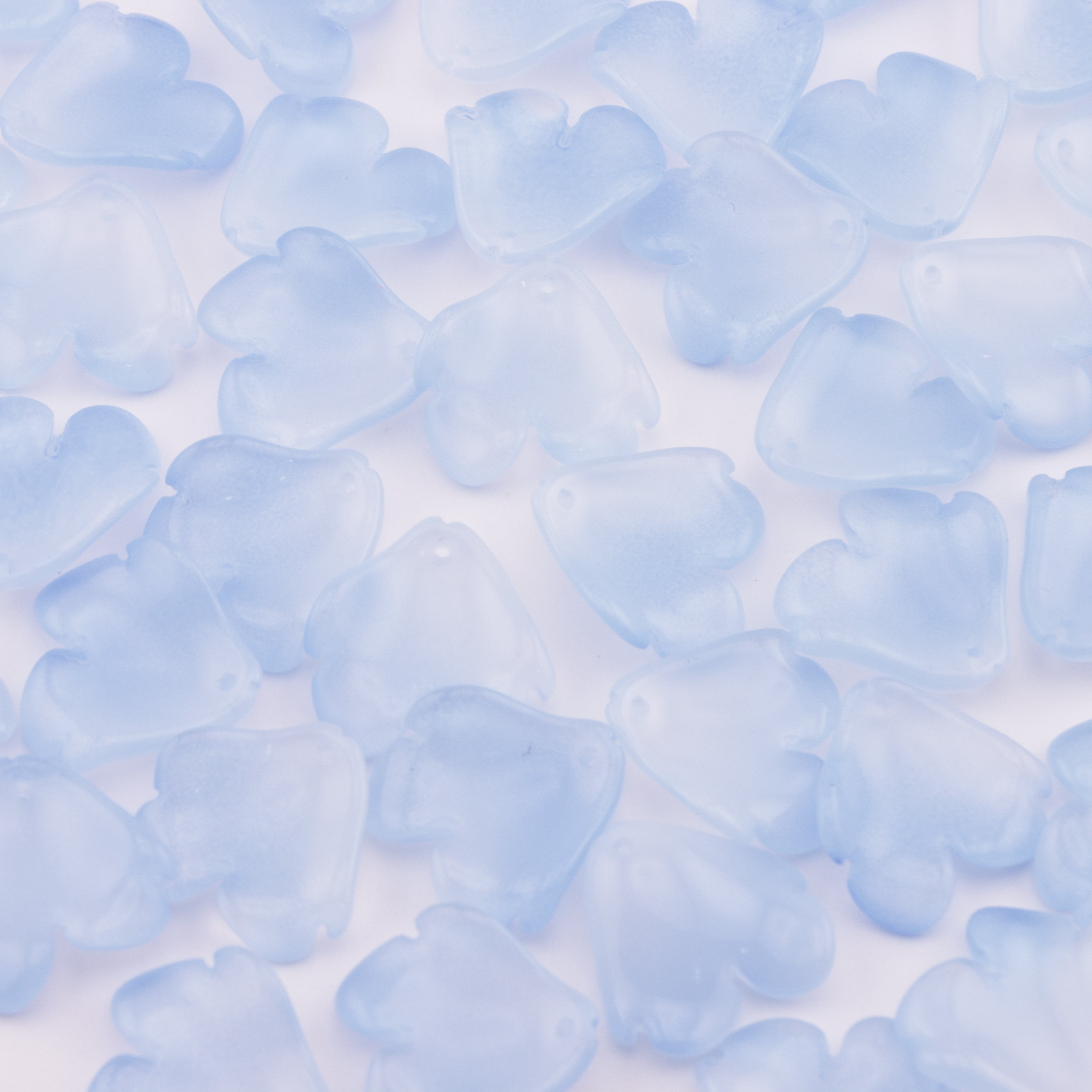 FS5748- 19*19mm Glass Petals With Hole, Holed Glass Petals