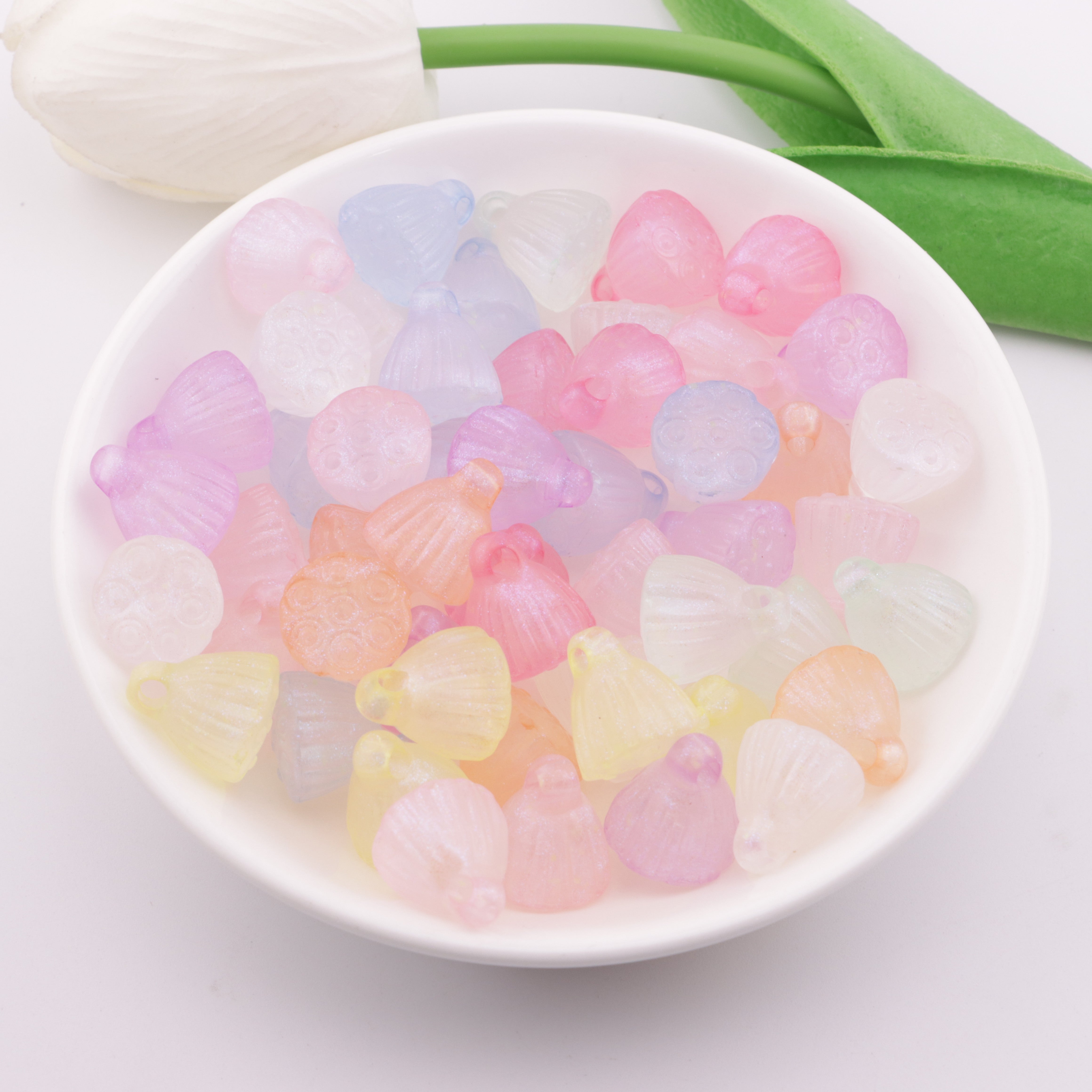 FS5181- 14*15mm Lotus Pod Beads Charms Lotus Pendant Luminous