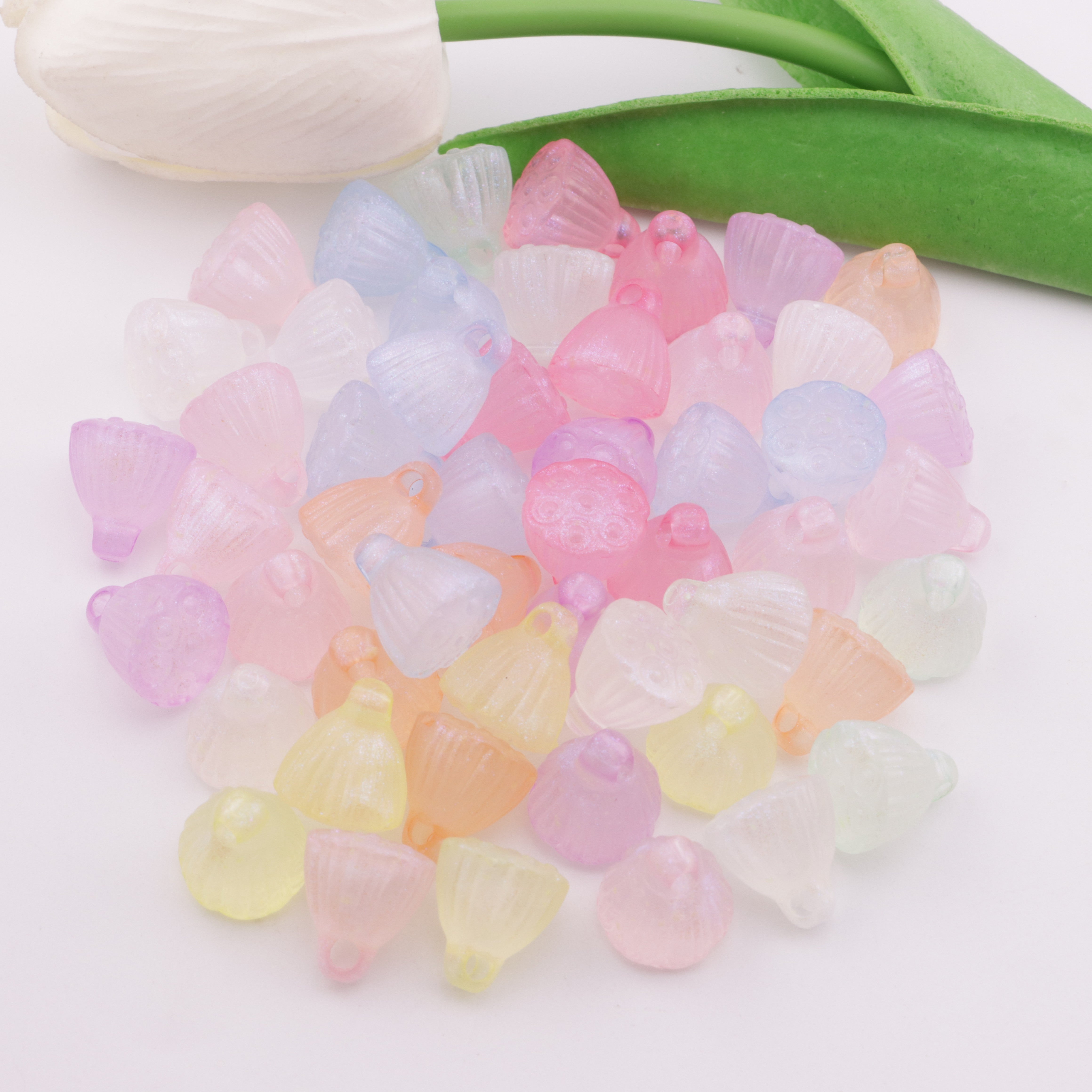 FS5181- 14*15mm Lotus Pod Beads Charms Lotus Pendant Luminous