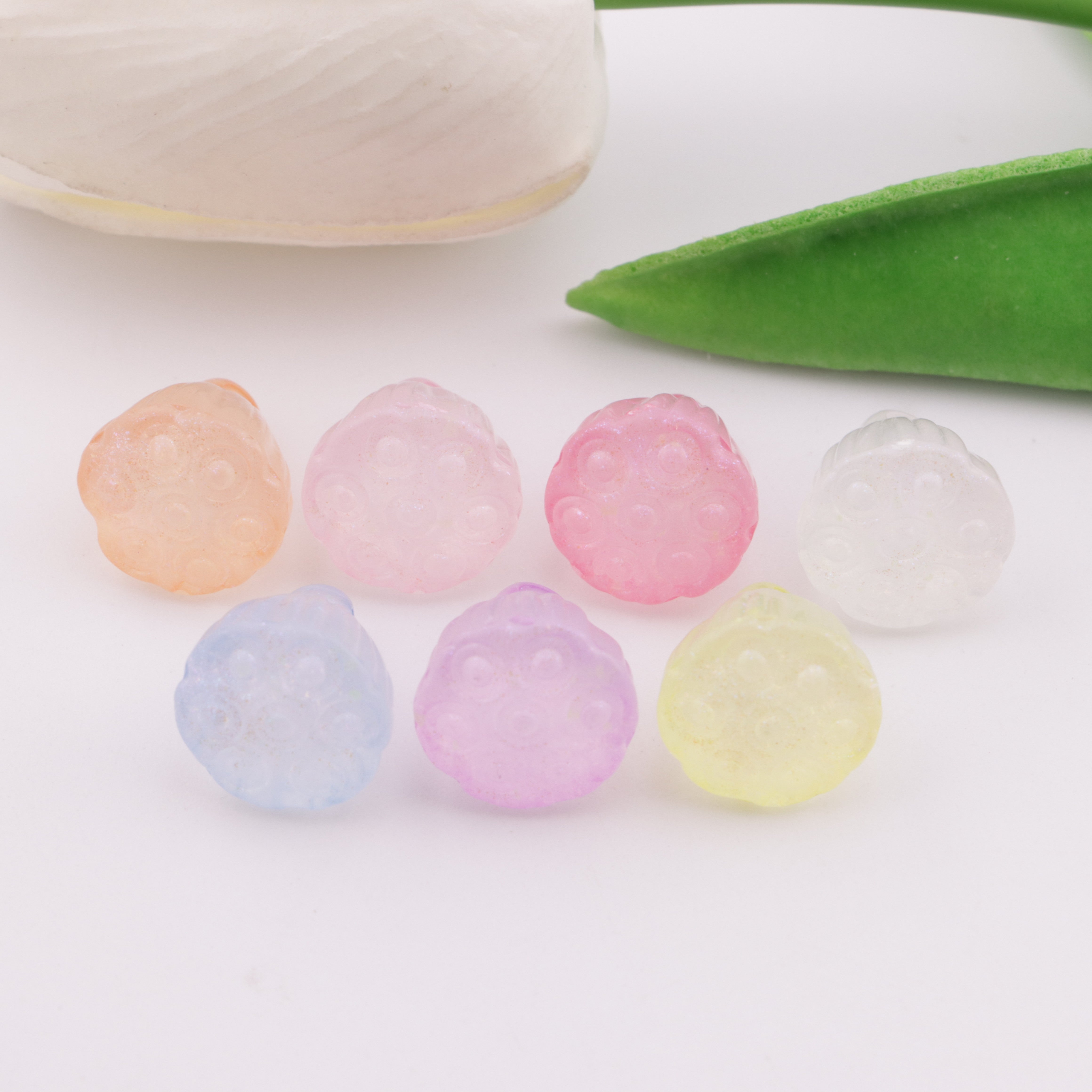 FS5181- 14*15mm Lotus Pod Beads Charms Lotus Pendant Luminous