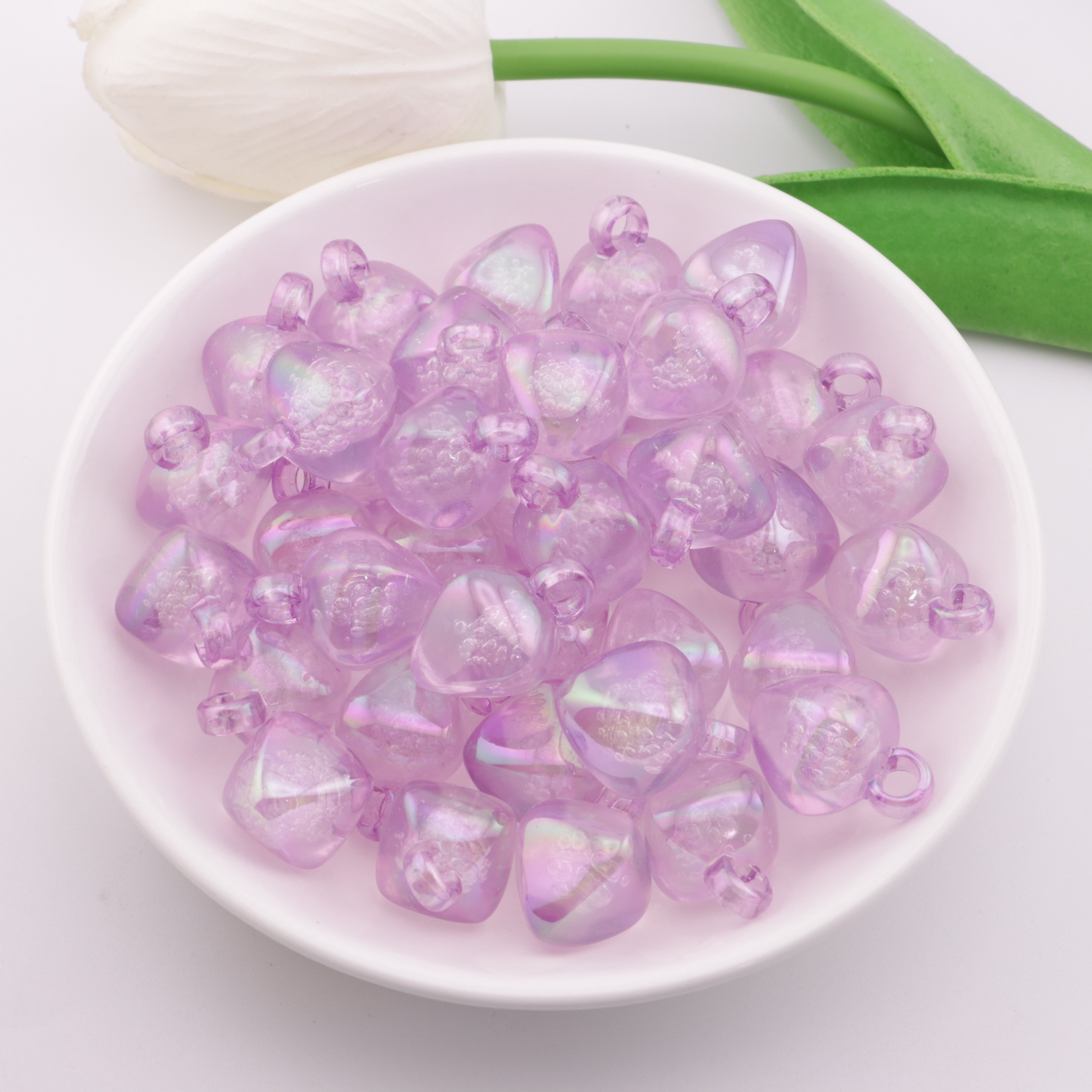FS2391- 14mm Bubble Hanging Hole Car Hanging Beads