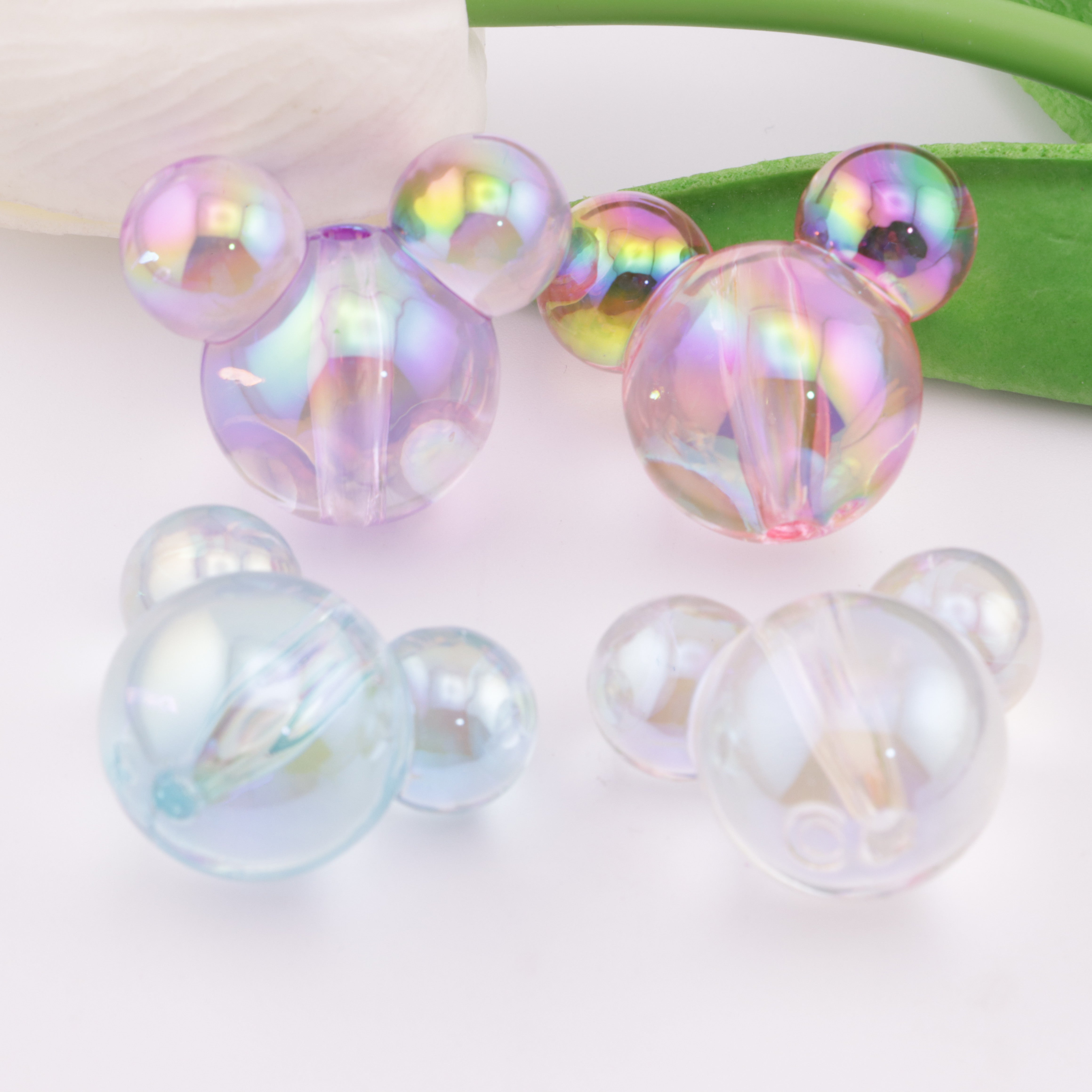 FS5890- 25*29mm Uv Mk Head Beads Mickey Head Beads, Fit For Pen