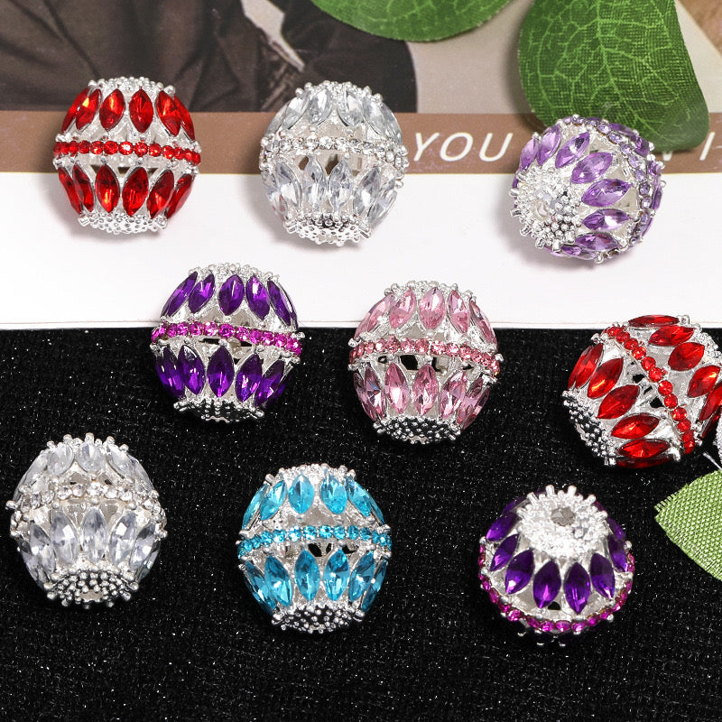 17MM Mixed Color Heavy Alloy Hollow Barrel Beads Fit For Beadable Pens