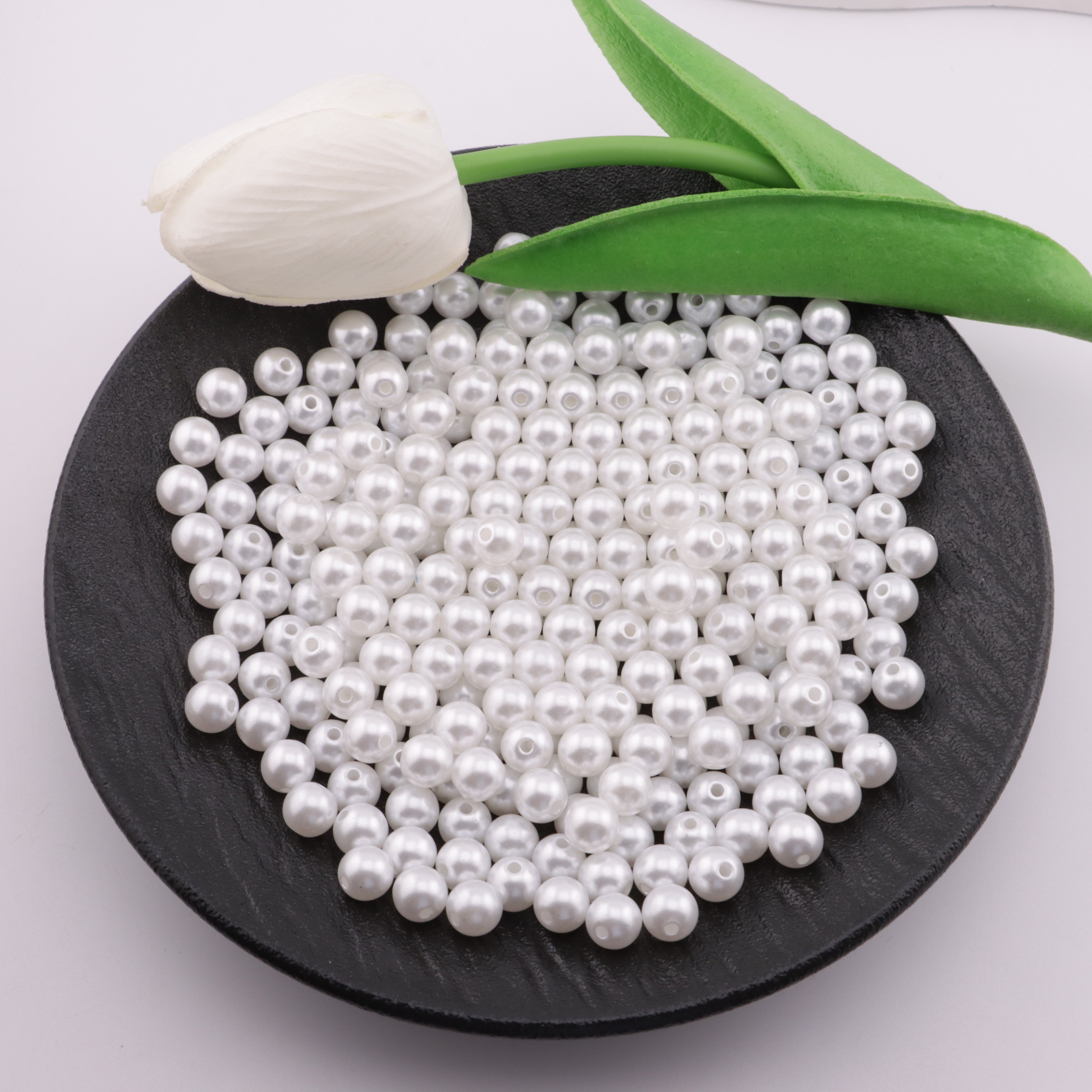 FS5891- 8mm Small Hole Pearl Beads, Small - Hole Pearls, No Fit Pen