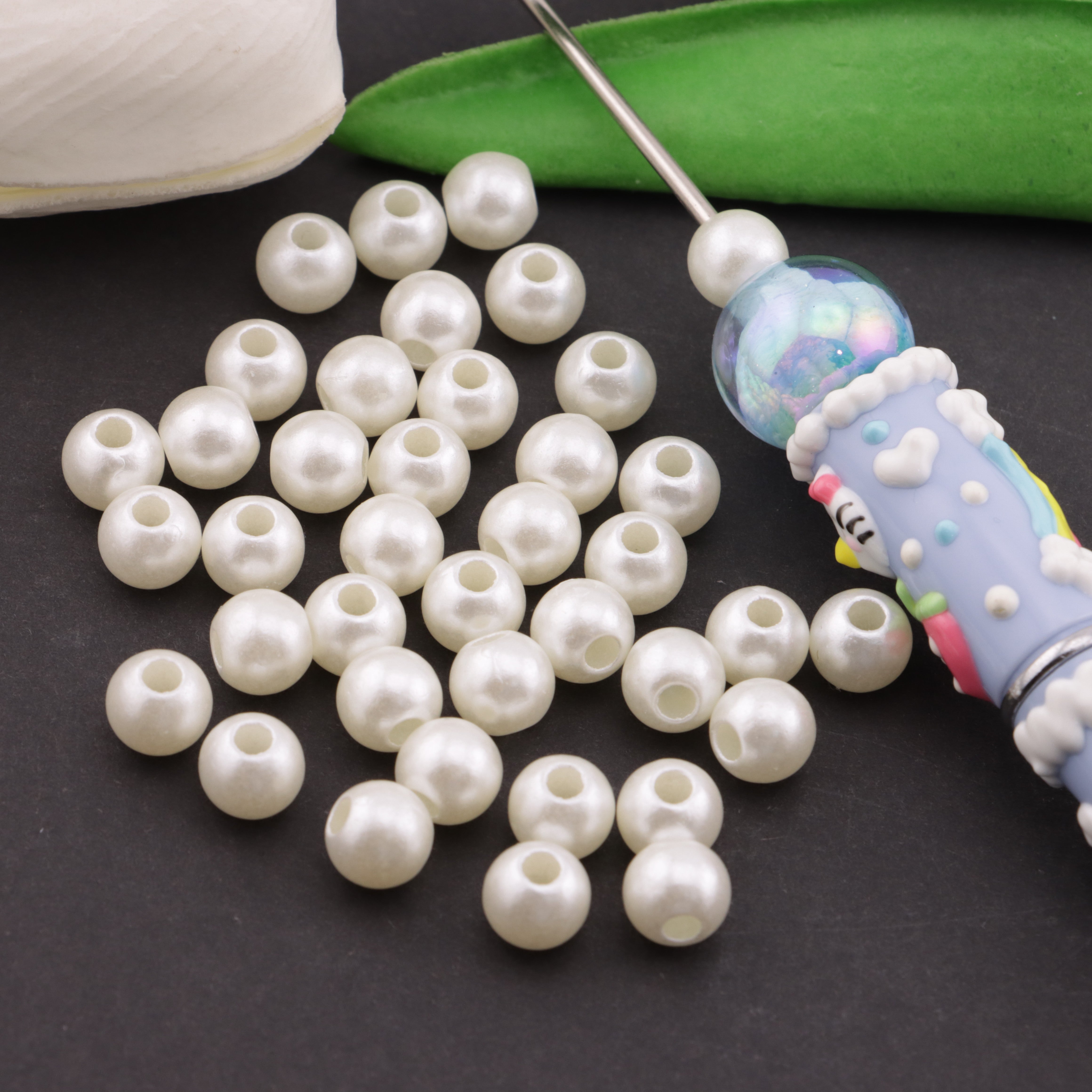 FS5892- 8mm Pearl Beads With Large Holes Fit For Pen