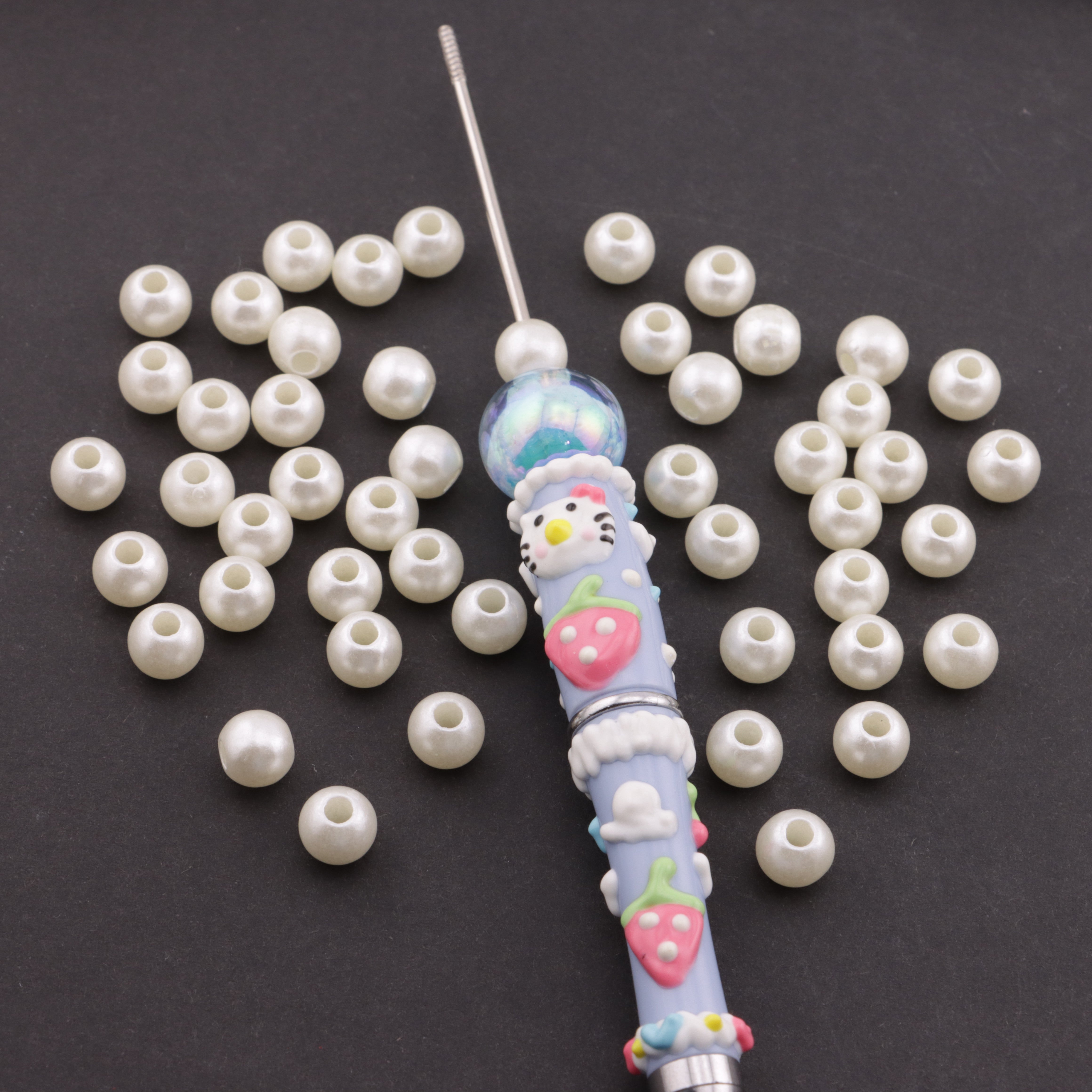 FS5892- 8mm Pearl Beads With Large Holes Fit For Pen
