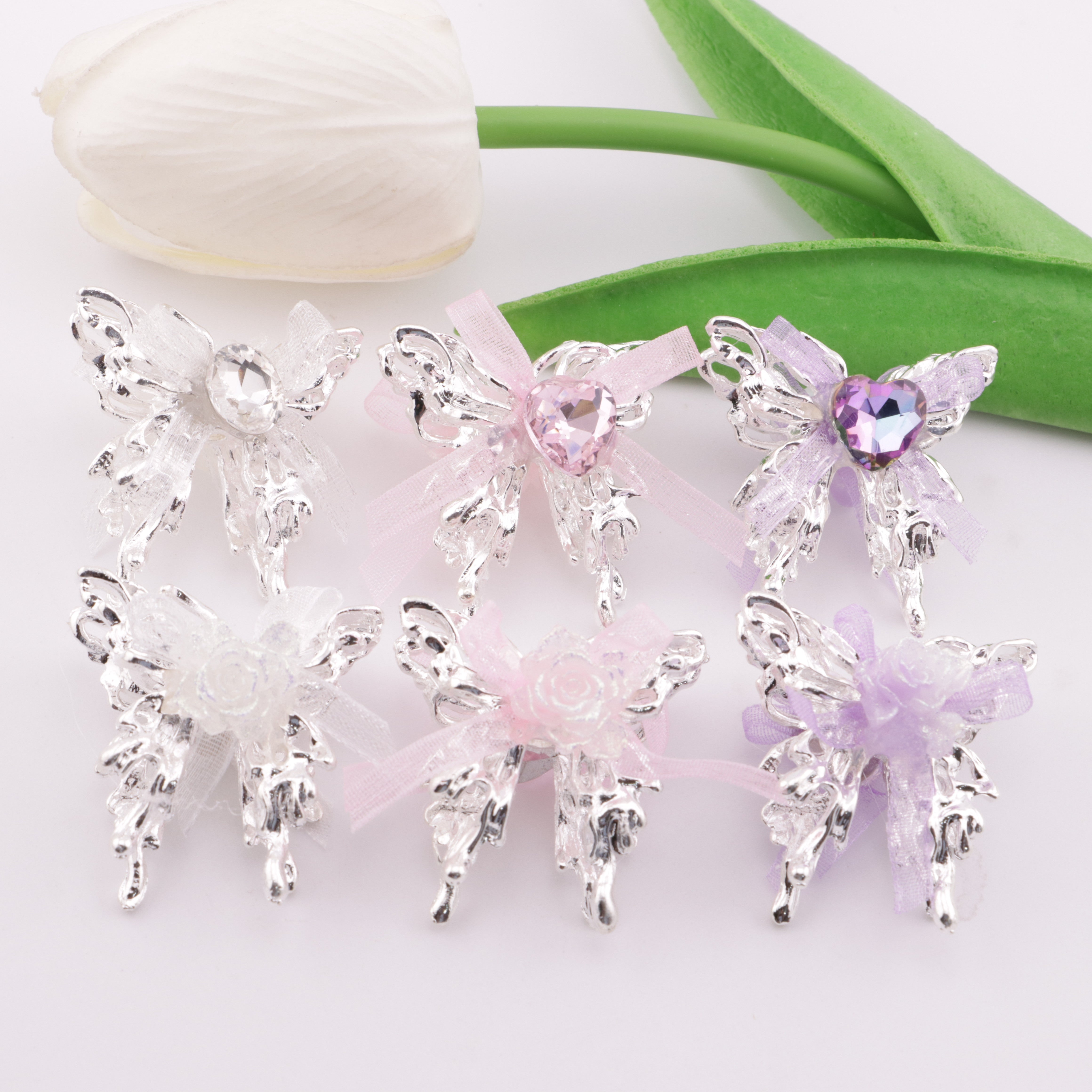 FS5893- Bowknot, Butterfly Metal Beads, Fit For Pen