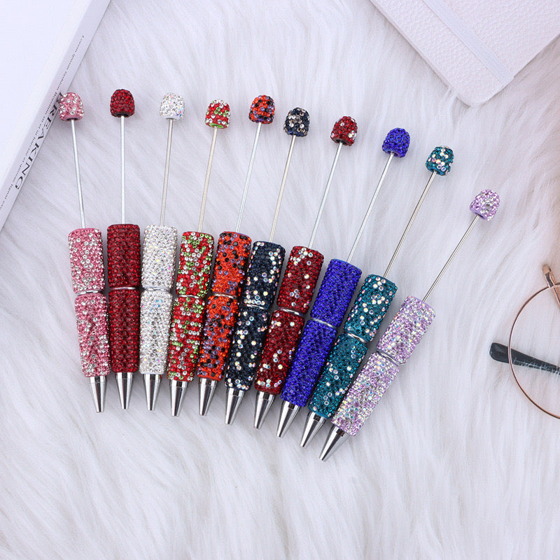 Mixed Color Full Drilling Heavy Industry Sparkling Beadable Pen