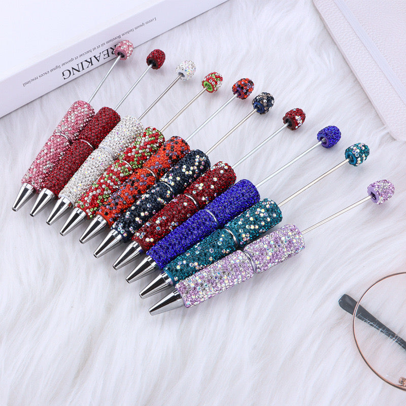 Mixed Color Full Drilling Heavy Industry Sparkling Beadable Pen