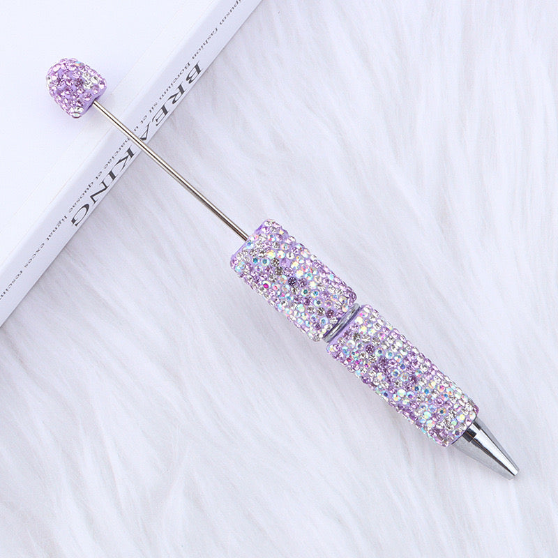 Mixed Color Full Drilling Heavy Industry Sparkling Beadable Pen