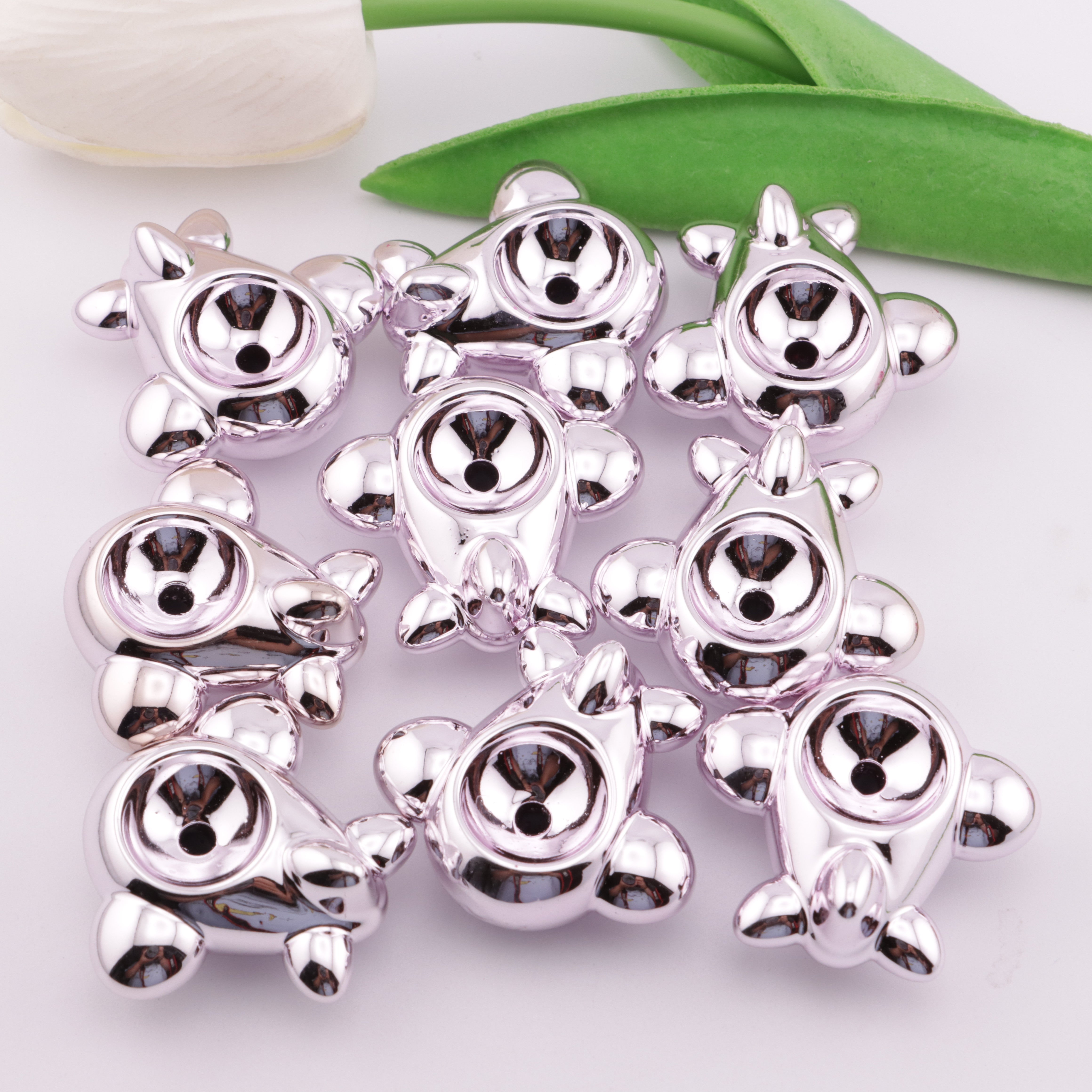 FS3511- Electroplated Metalic Airplane Beads