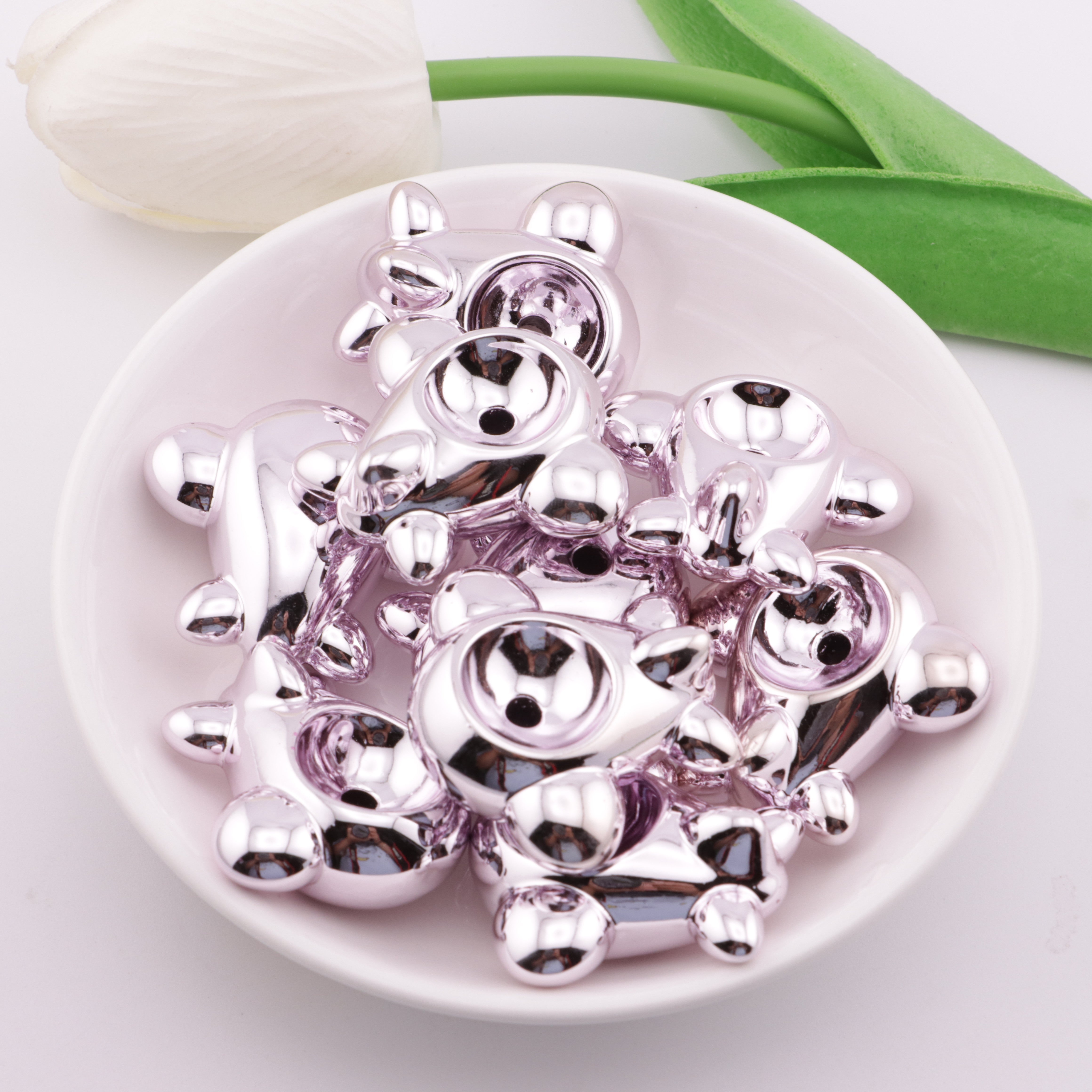 FS3511- Electroplated Metalic Airplane Beads