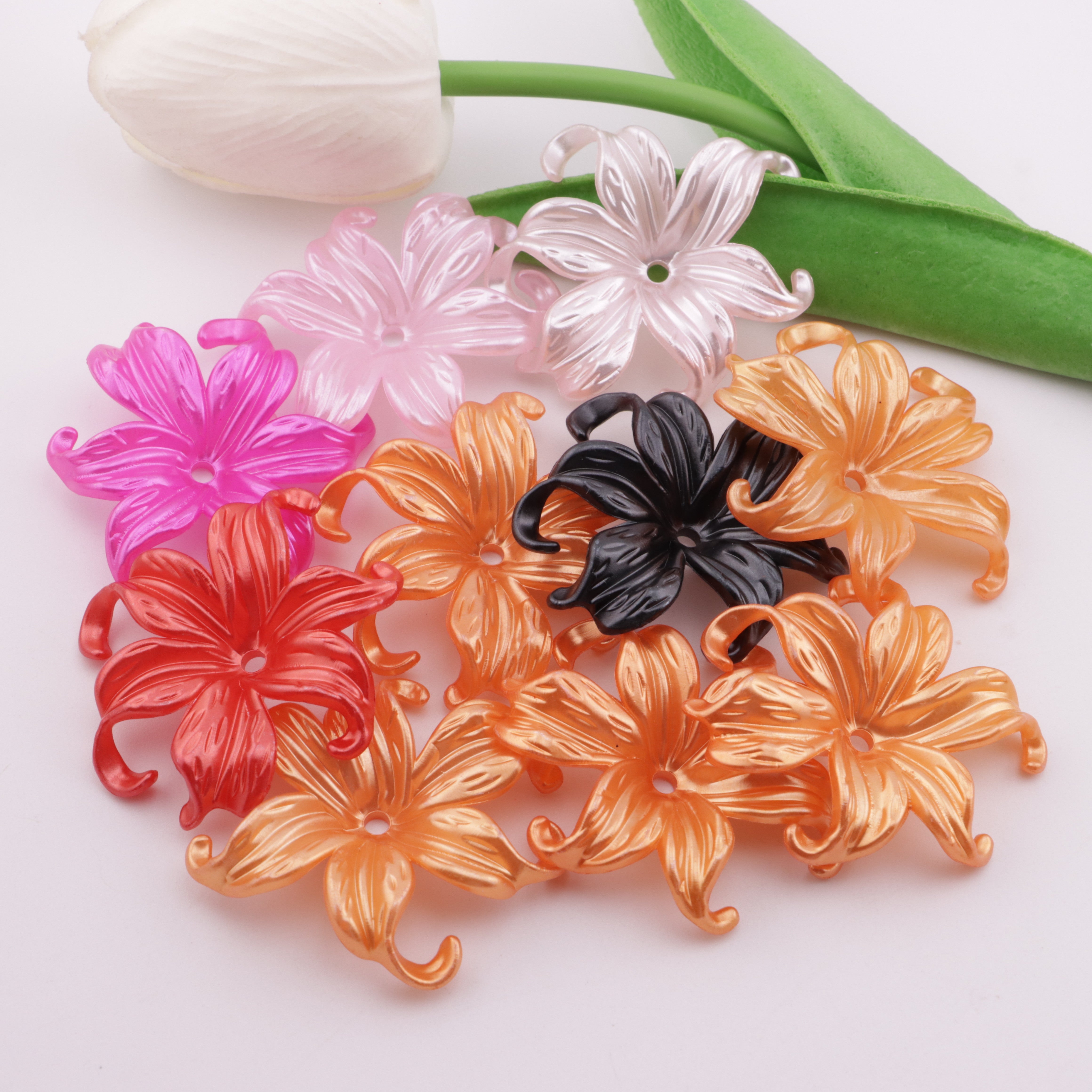 FS2329- 42*50Mm Imitation Pearl Iris Flowers (Pen-Passable)