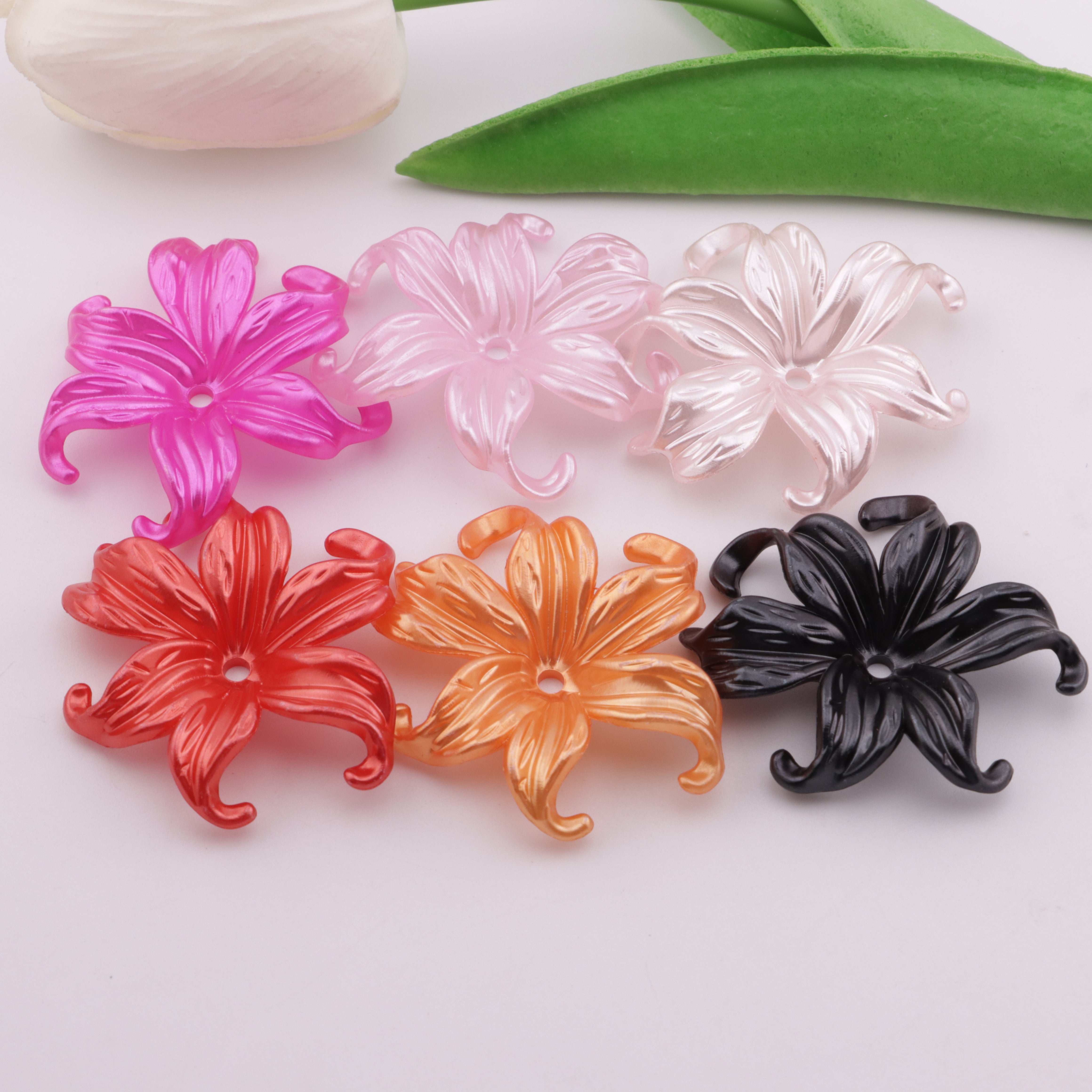FS2329- 42*50Mm Imitation Pearl Iris Flowers (Pen-Passable)