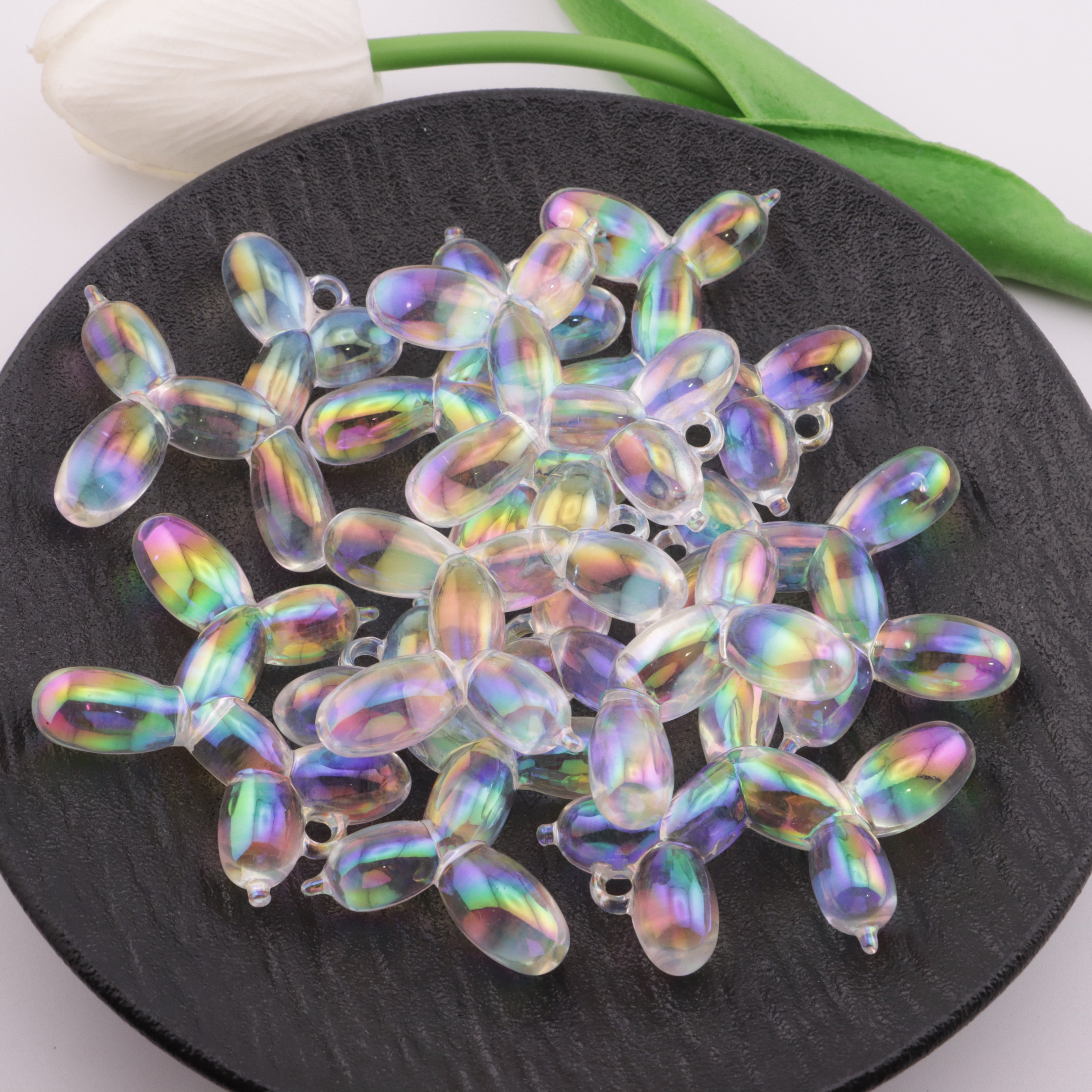 FS5857- Transparent Color-Coated Balloon Dog Pendant