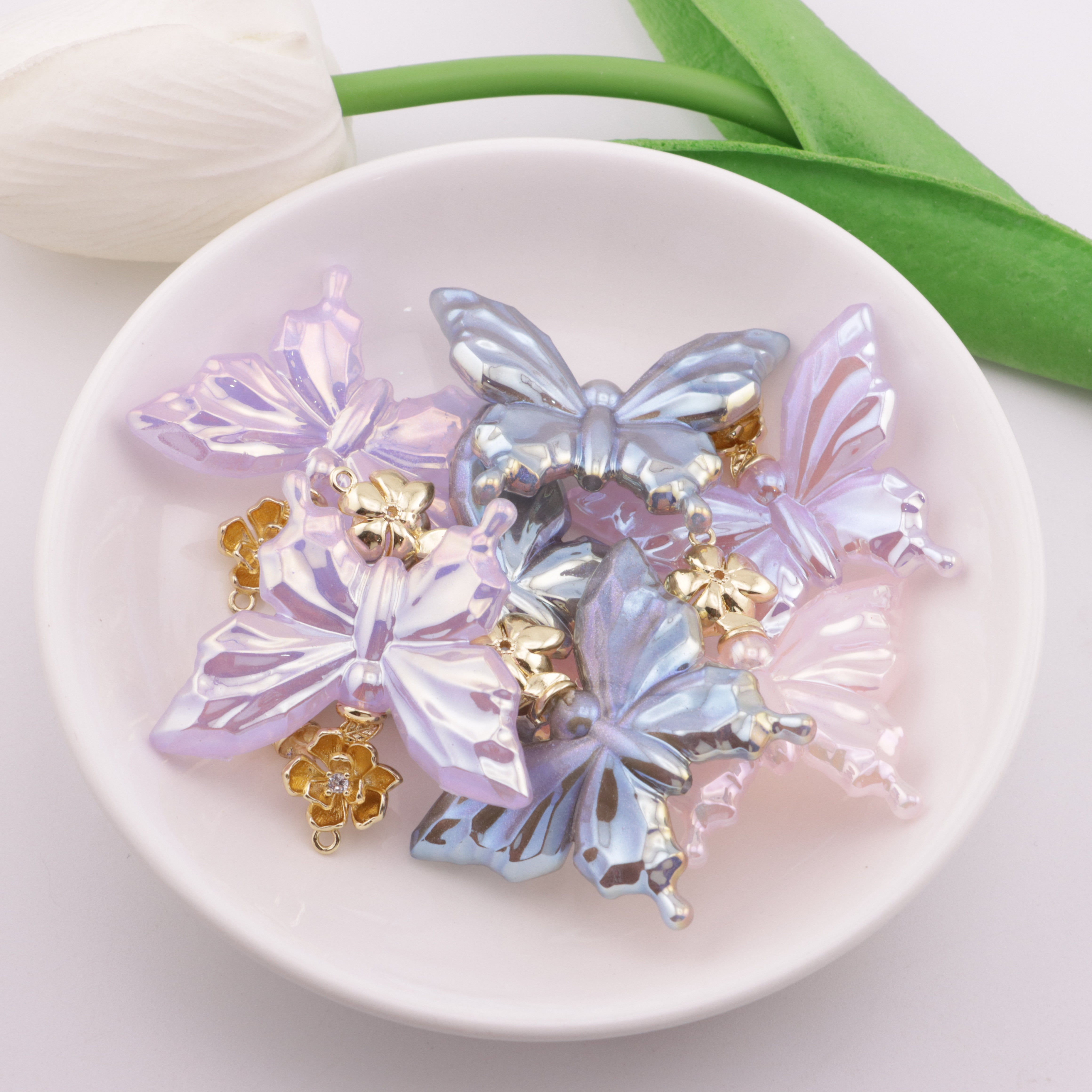 FS4679- Butterfly Butterfly, Flower Flower, Pendant Pendant