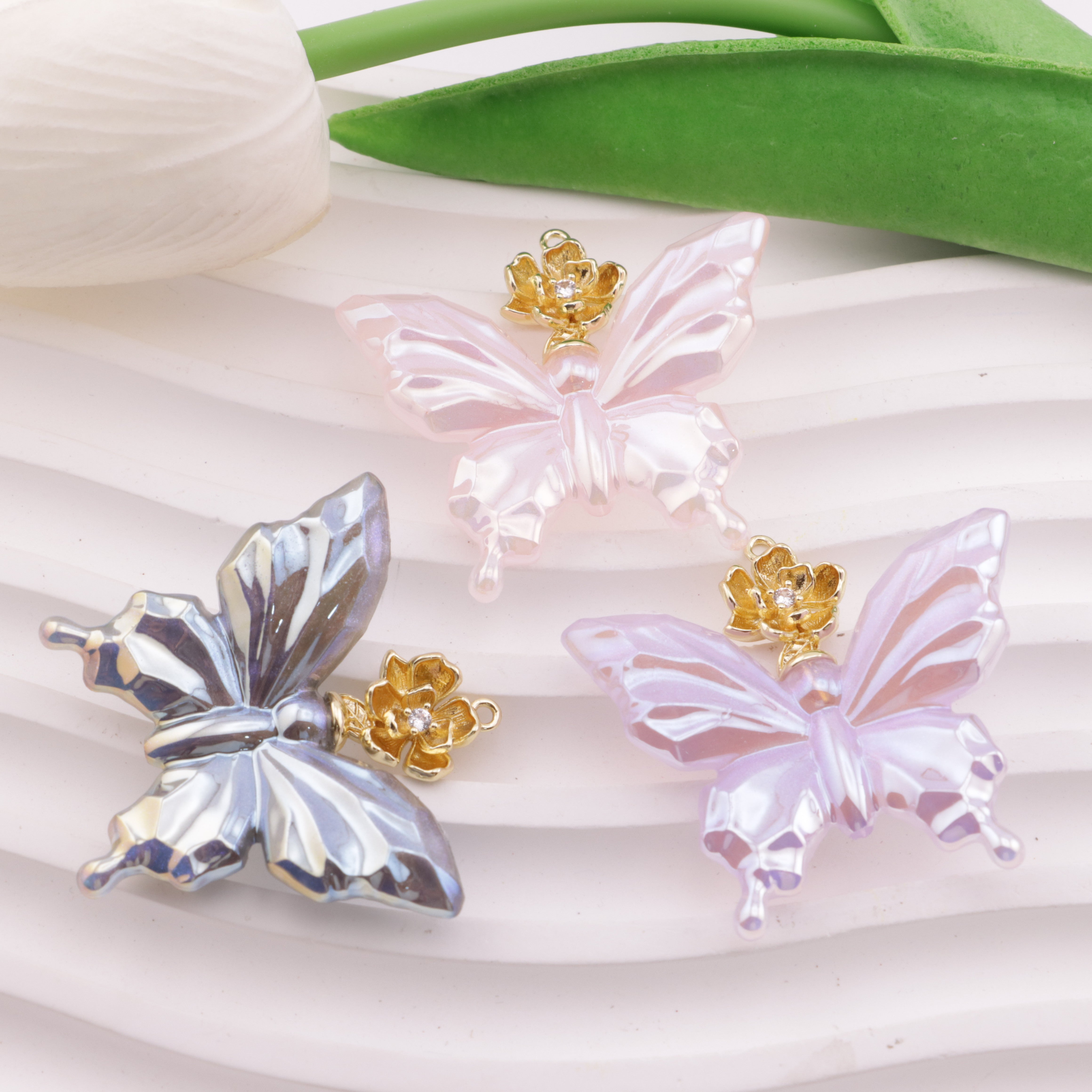 FS4679- Butterfly Butterfly, Flower Flower, Pendant Pendant