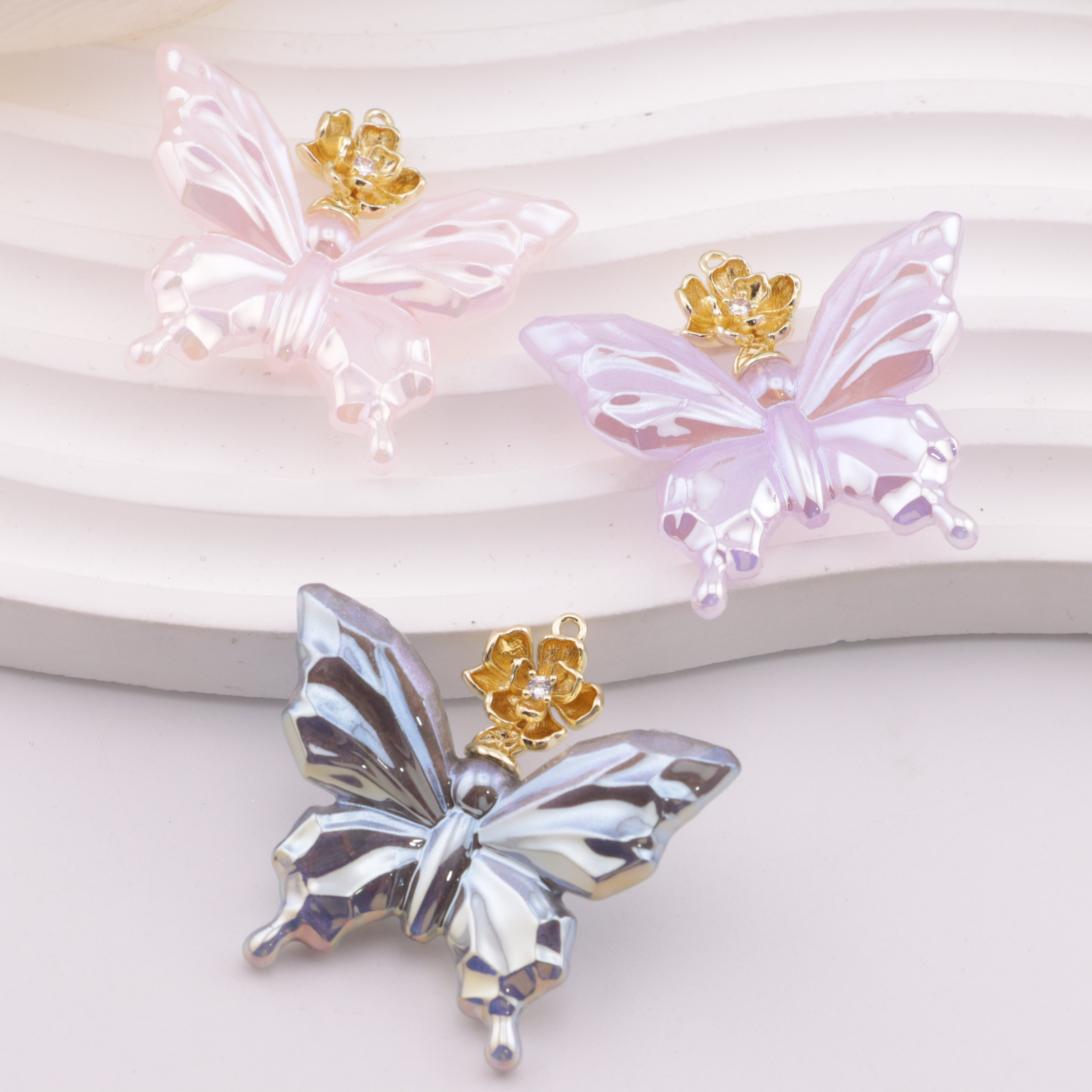 FS4679- Butterfly Butterfly, Flower Flower, Pendant Pendant