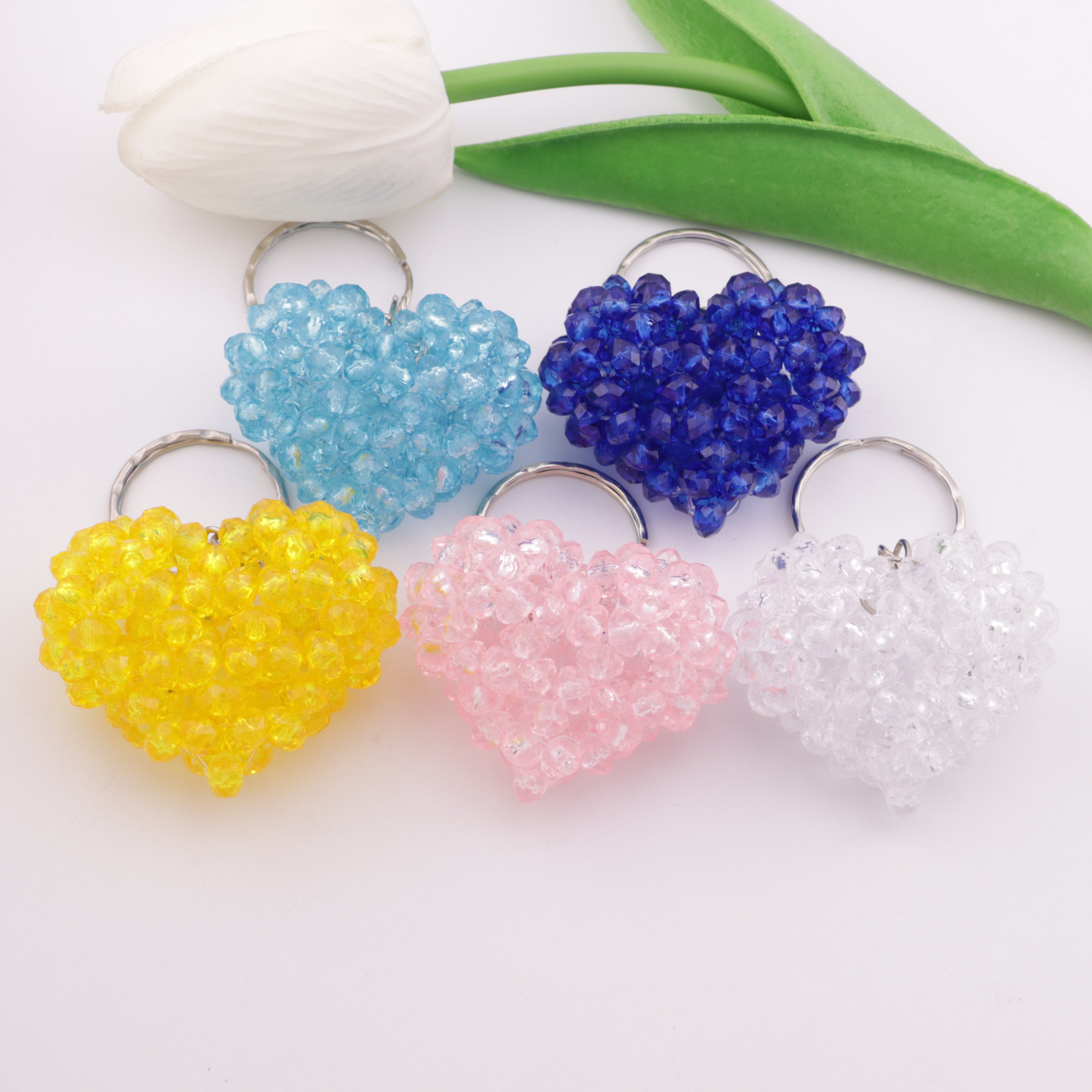 FS3720- 36*42Mm 3D Heart Keyring Three-Dimensional Heart Keychain