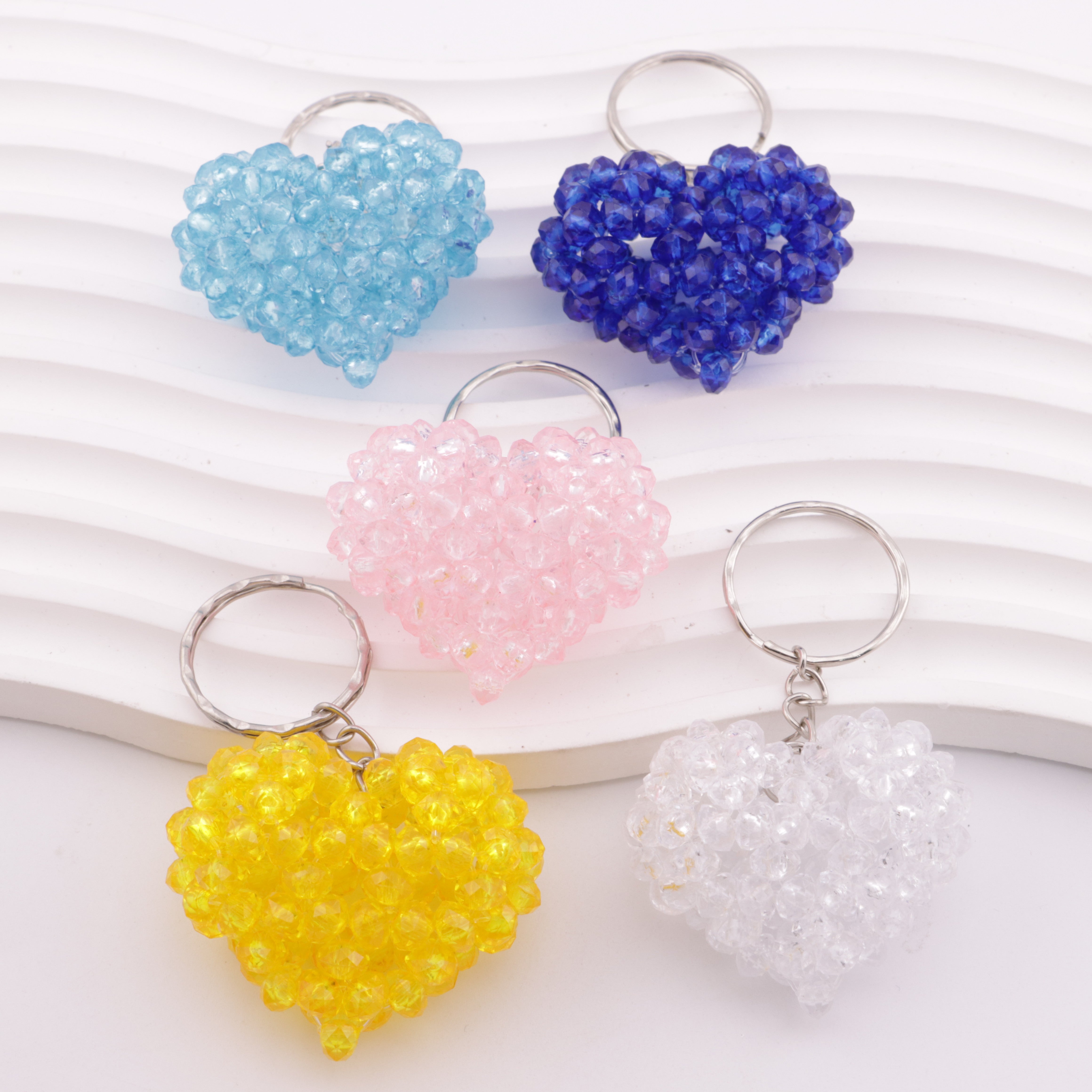 FS3720- 36*42Mm 3D Heart Keyring Three-Dimensional Heart Keychain