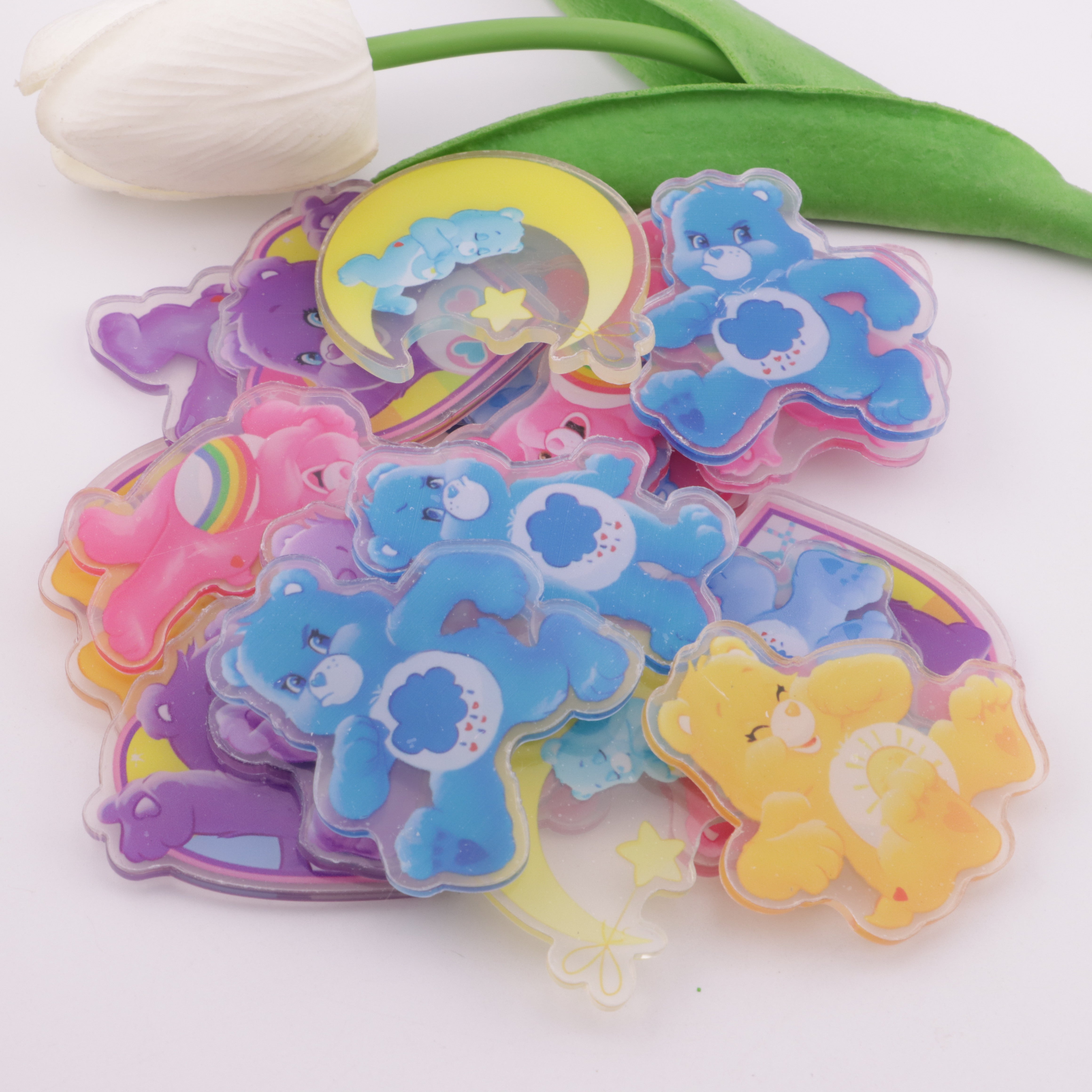 FS5806- 5cm Rainbow Bear Acrylic Patch Without Holes