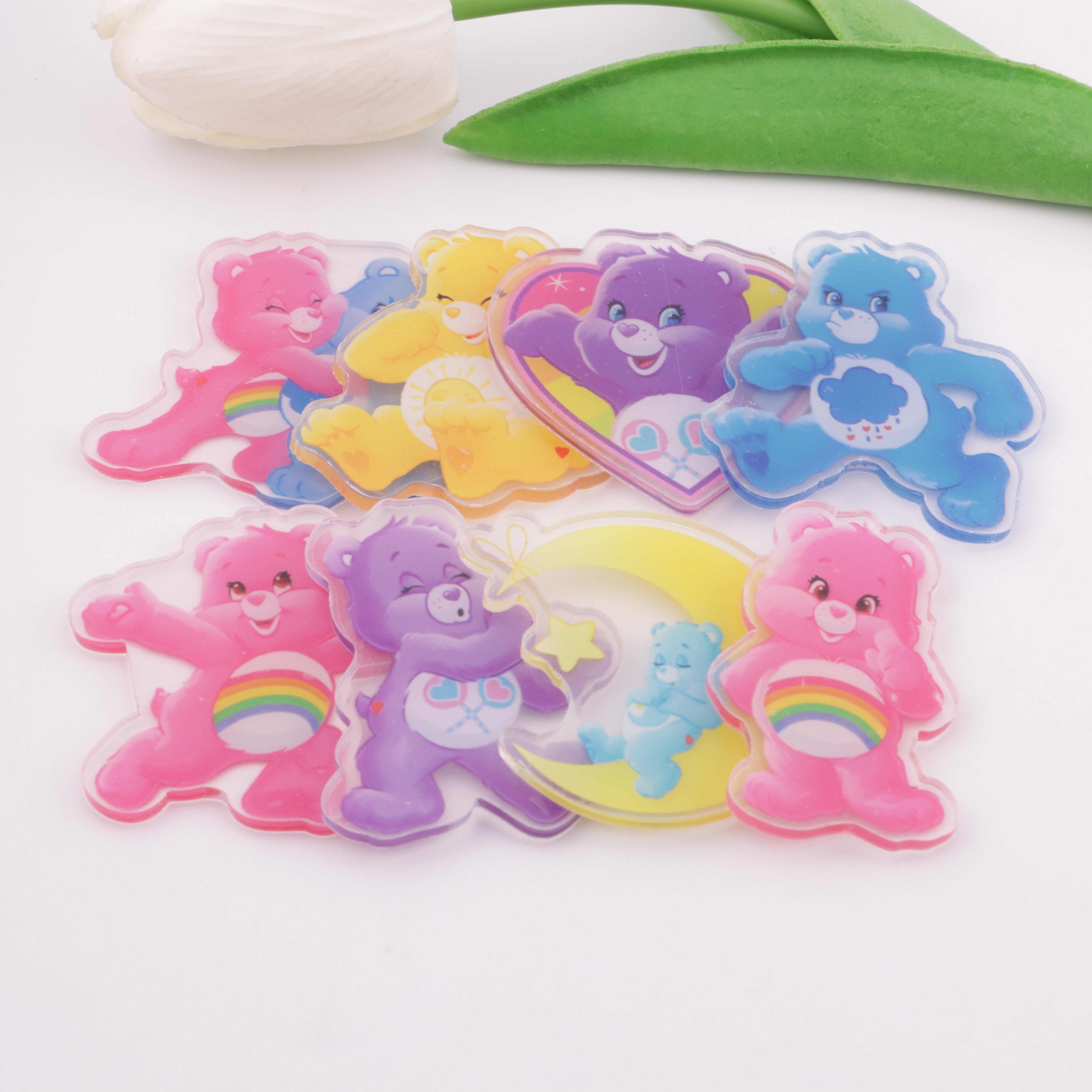 FS5806- 5cm Rainbow Bear Acrylic Patch Without Holes