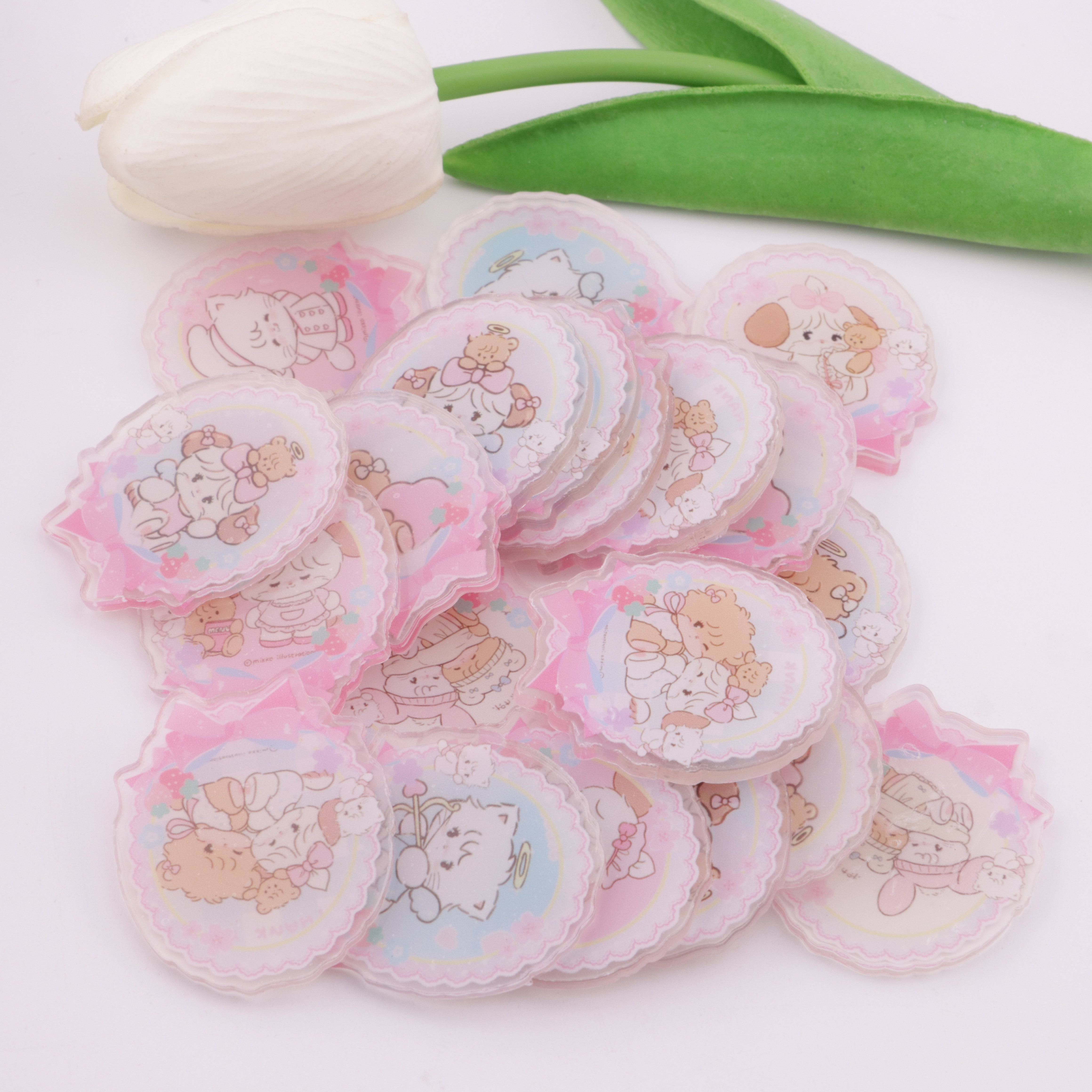 FS5824- About 4-5cm Mikoo Acrylic Patches (Without Holes)