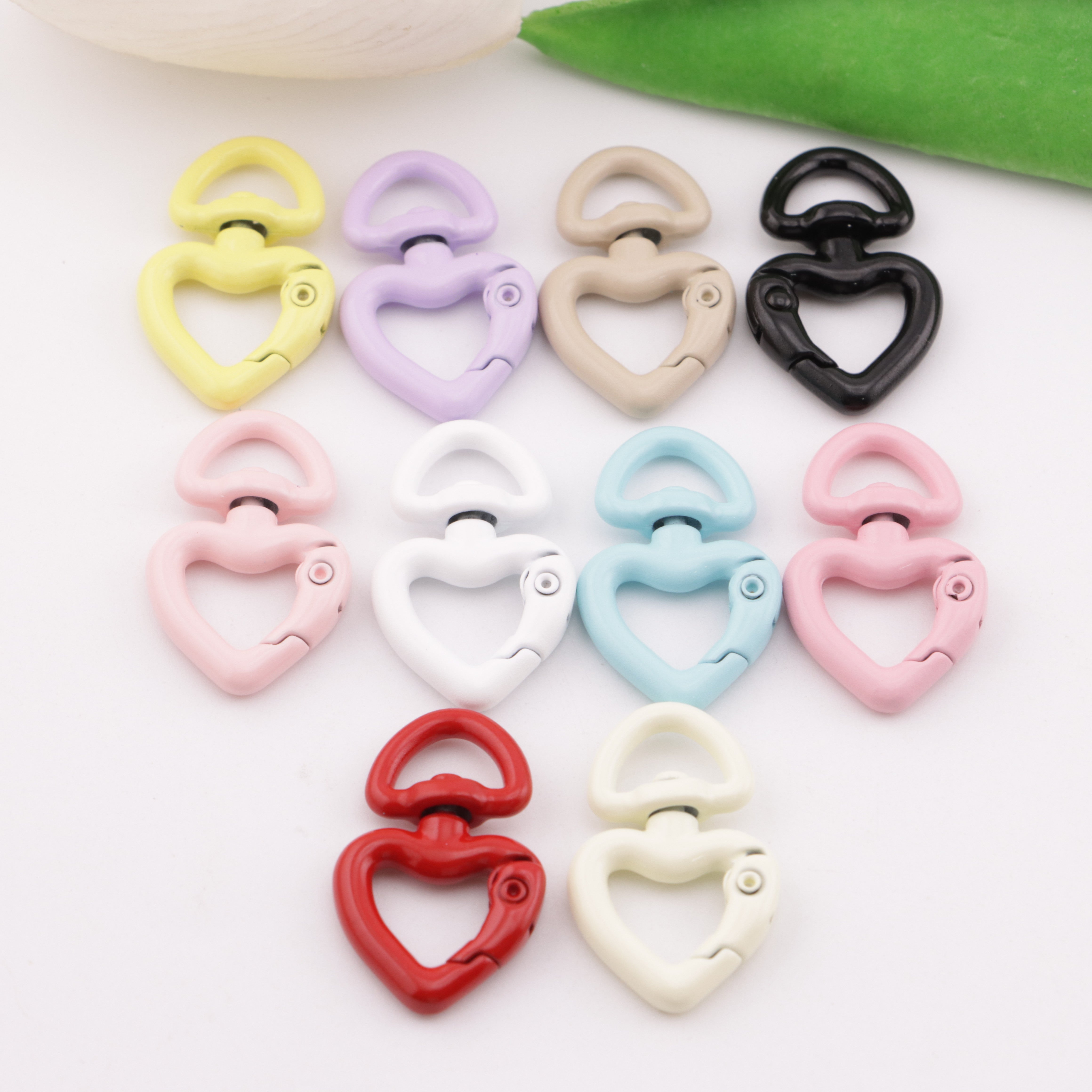 FS5928- 26*16Mm Heart Key Chain Ring Baked Enamel Heart-Shaped Keychain