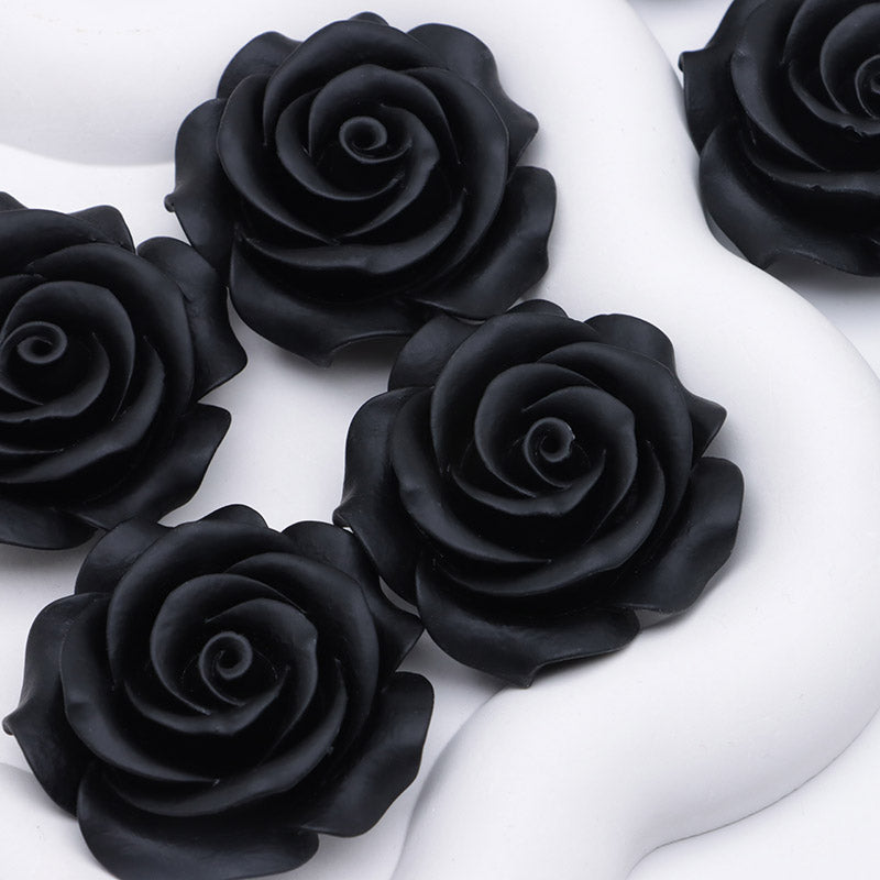 FS4355- 44Mm Black Rose Flower Patch Rose Rose