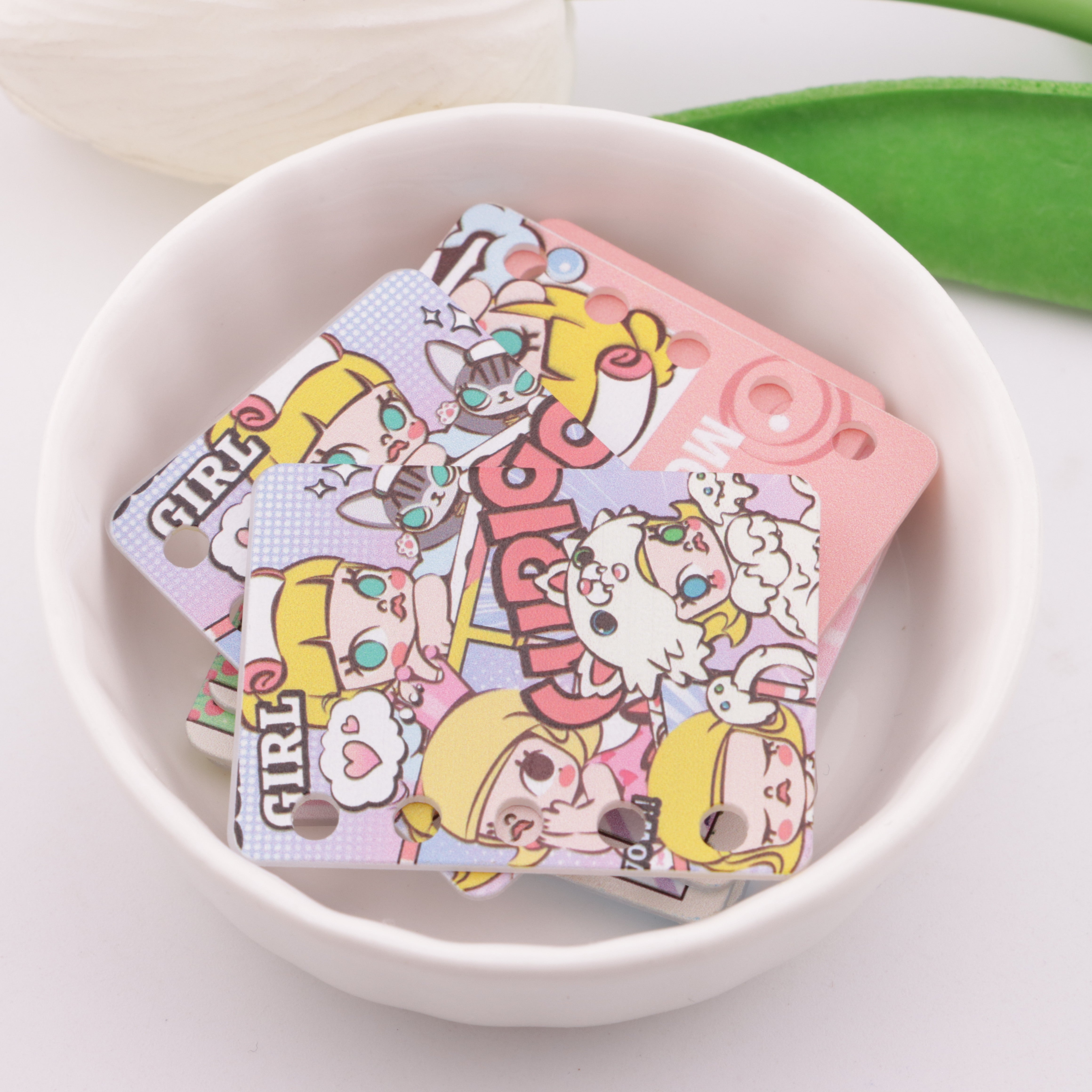 FS5926- 30*40mm Five Hole Molly Book Page Jasmine DIY Five-Hole Book Page