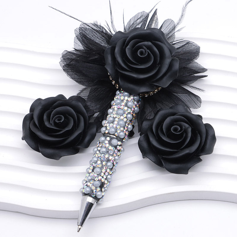 FS4355- 44Mm Black Rose Flower Patch Rose Rose