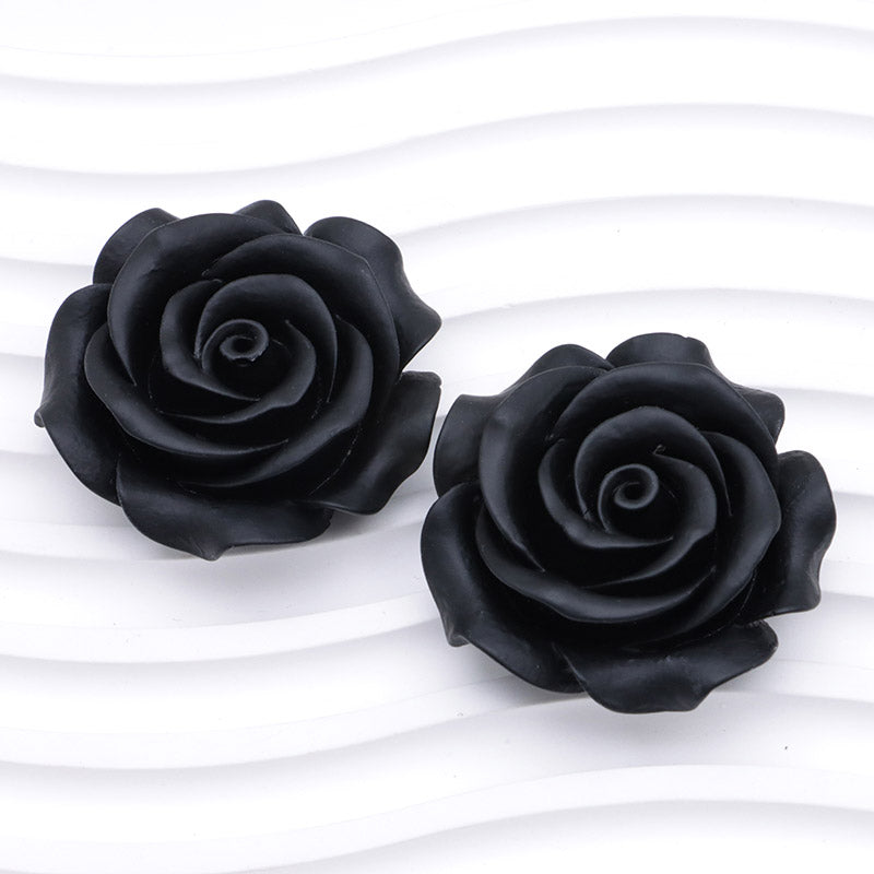 FS4355- 44Mm Black Rose Flower Patch Rose Rose