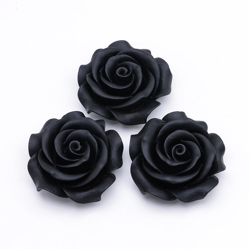 FS4355- 44Mm Black Rose Flower Patch Rose Rose