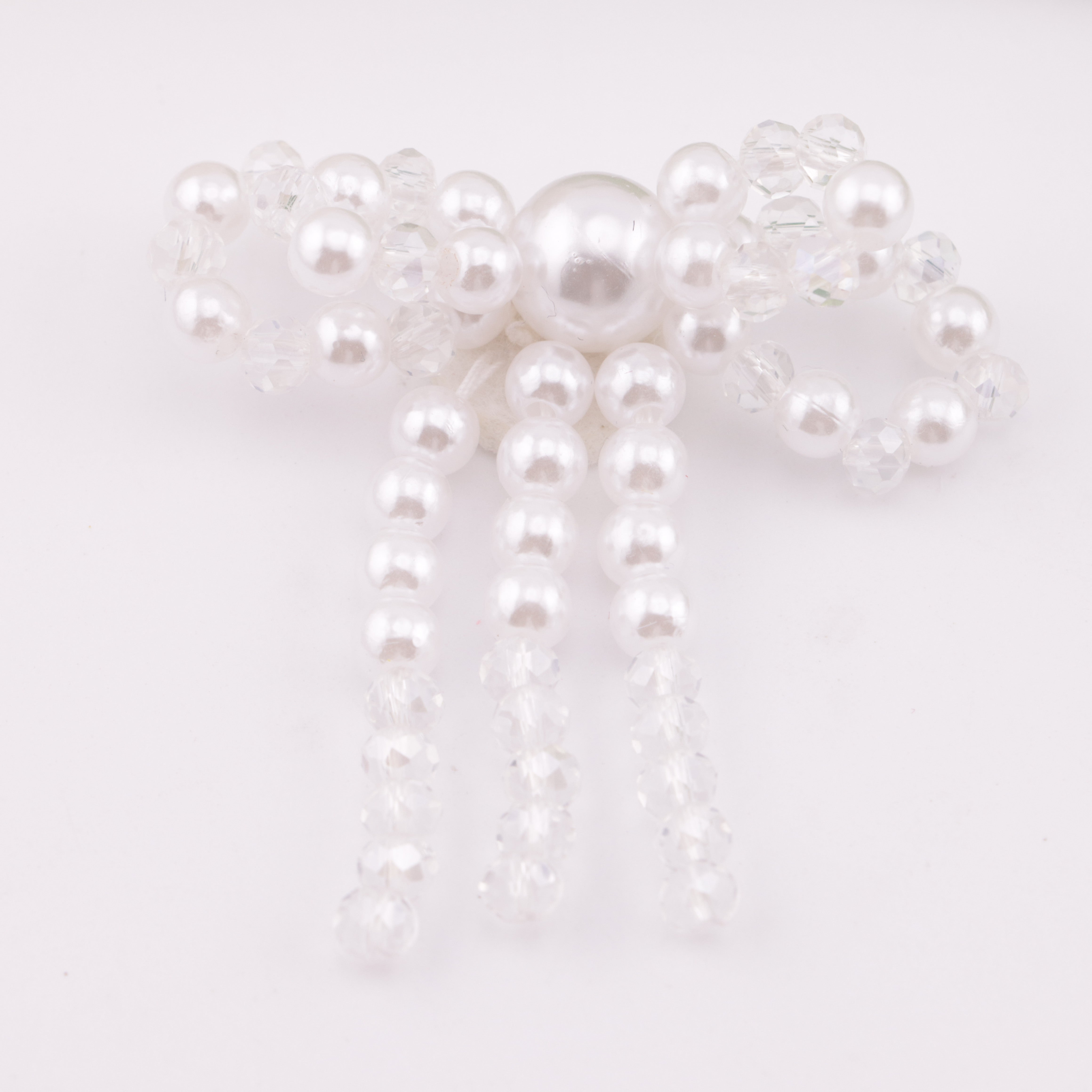 FS5920- Handmade Pearl And Crystal Bowknot Patch